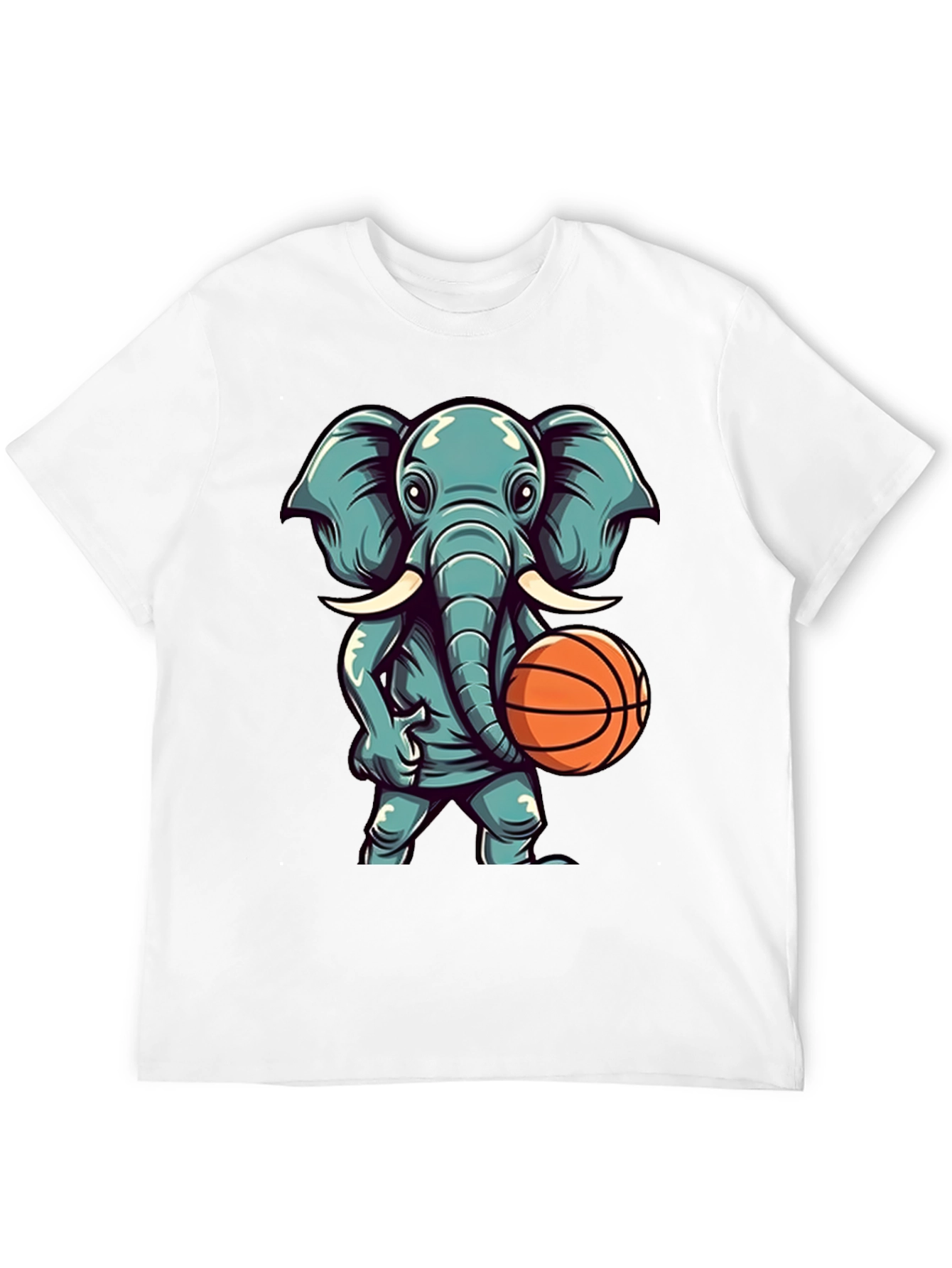 Elephant Basketball Graphic T-Shirt