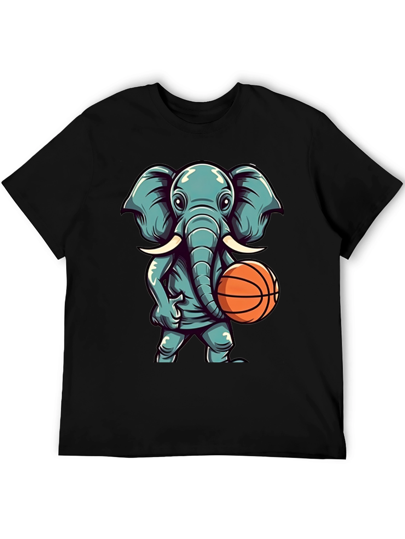 Elephant Basketball Graphic T-Shirt
