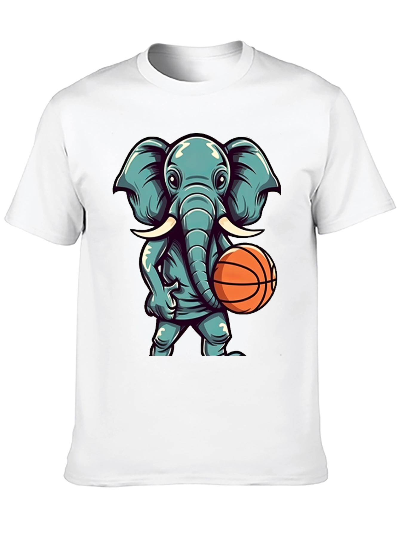 Elephant Basketball Graphic T-Shirt
