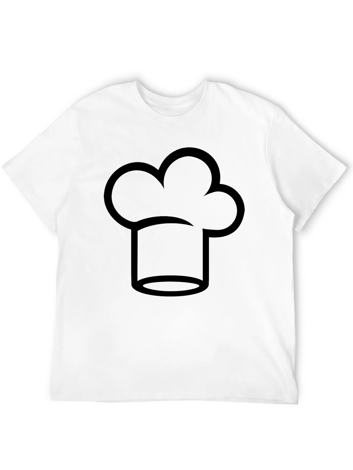 Chef Hat Graphic Tee - Black Cotton T-Shirt