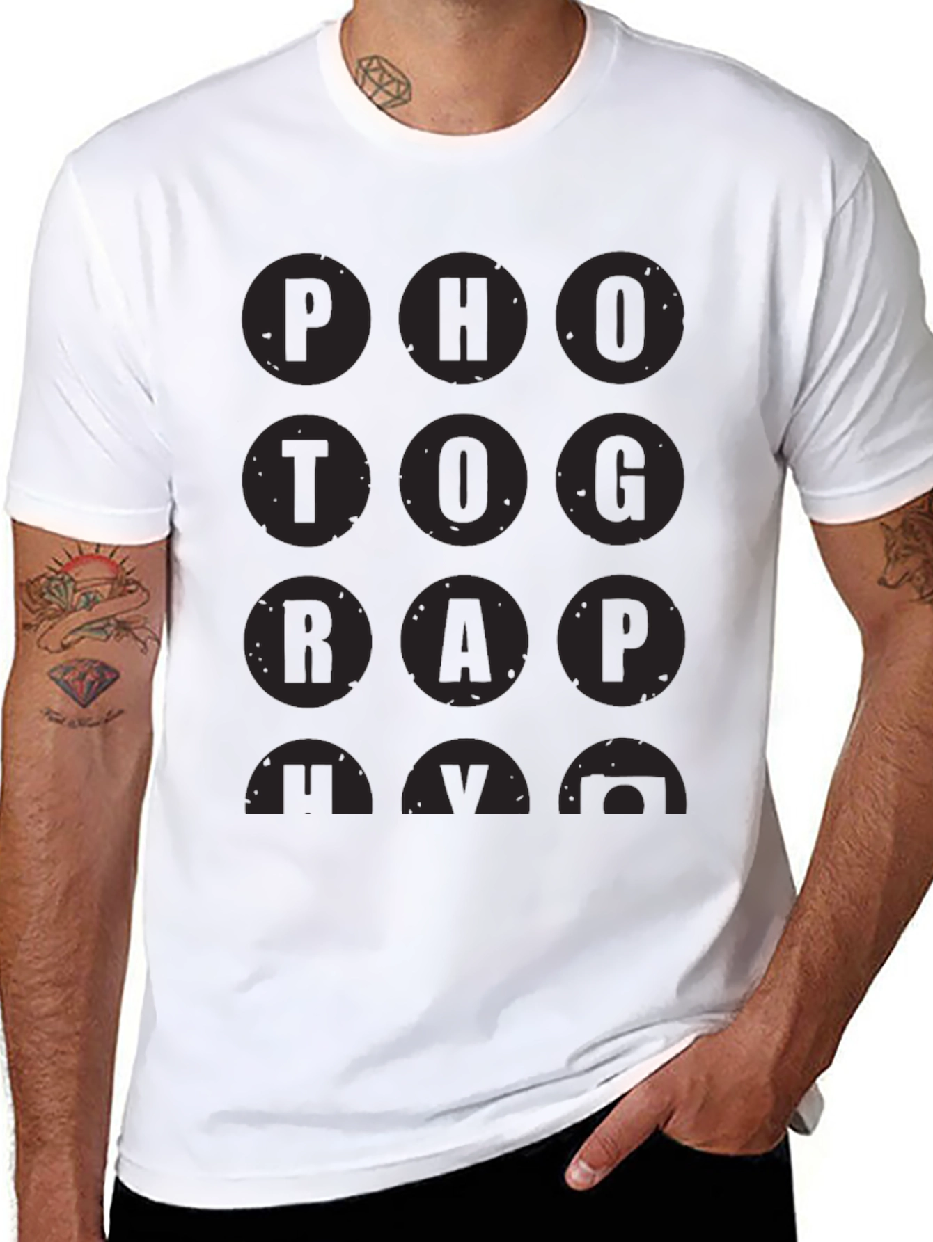 PHOTOGRAPHY Black Graphic T-Shirt