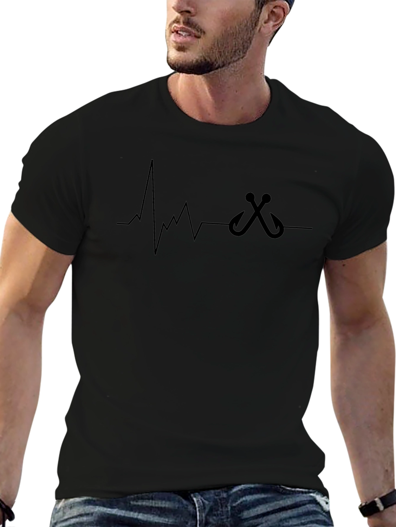 Fishing Heartbeat T-Shirt - Bass Angler Tee