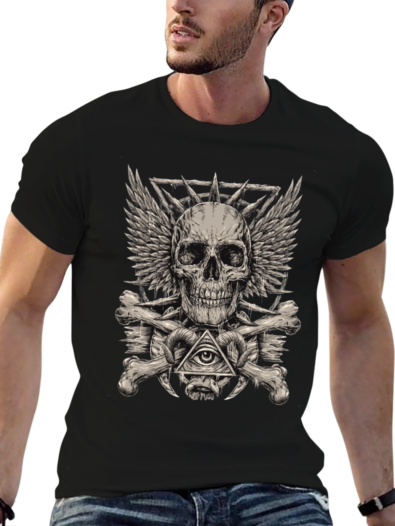 Skull & Bones Graphic Tee - Edgy Streetwear