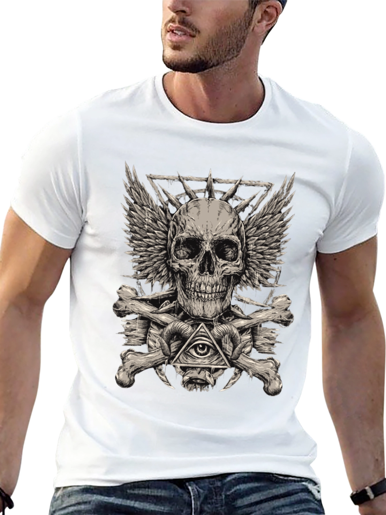 Skull & Bones Graphic Tee - Edgy Streetwear