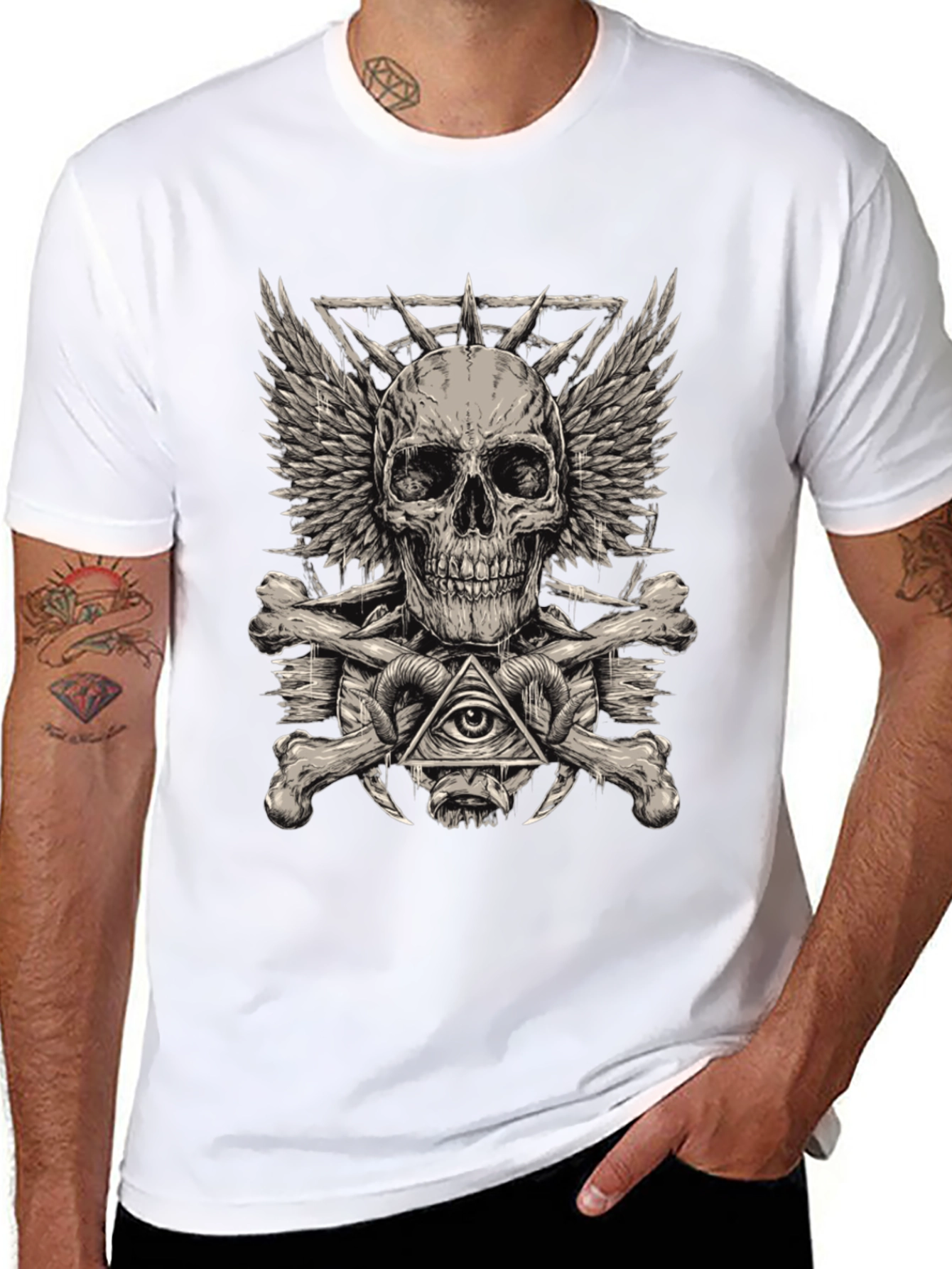 Skull & Bones Graphic Tee - Edgy Streetwear