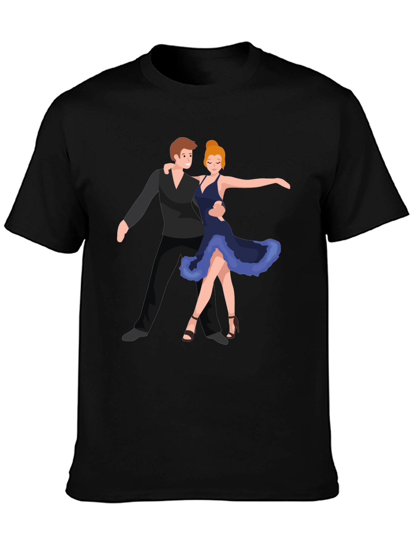 Dancing Duo Graphic Black Tee