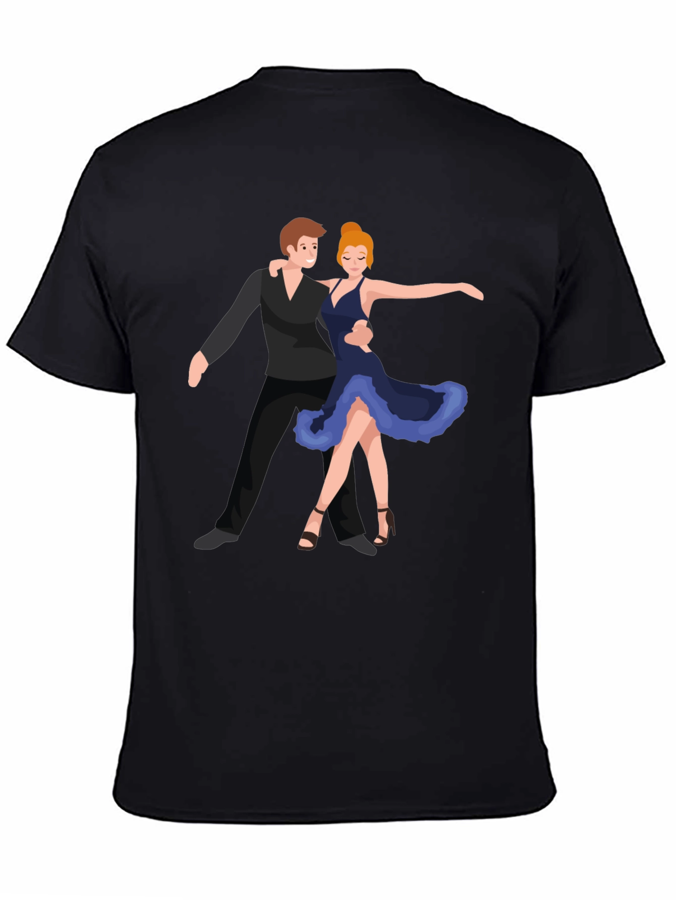 Dancing Duo Graphic Black Tee
