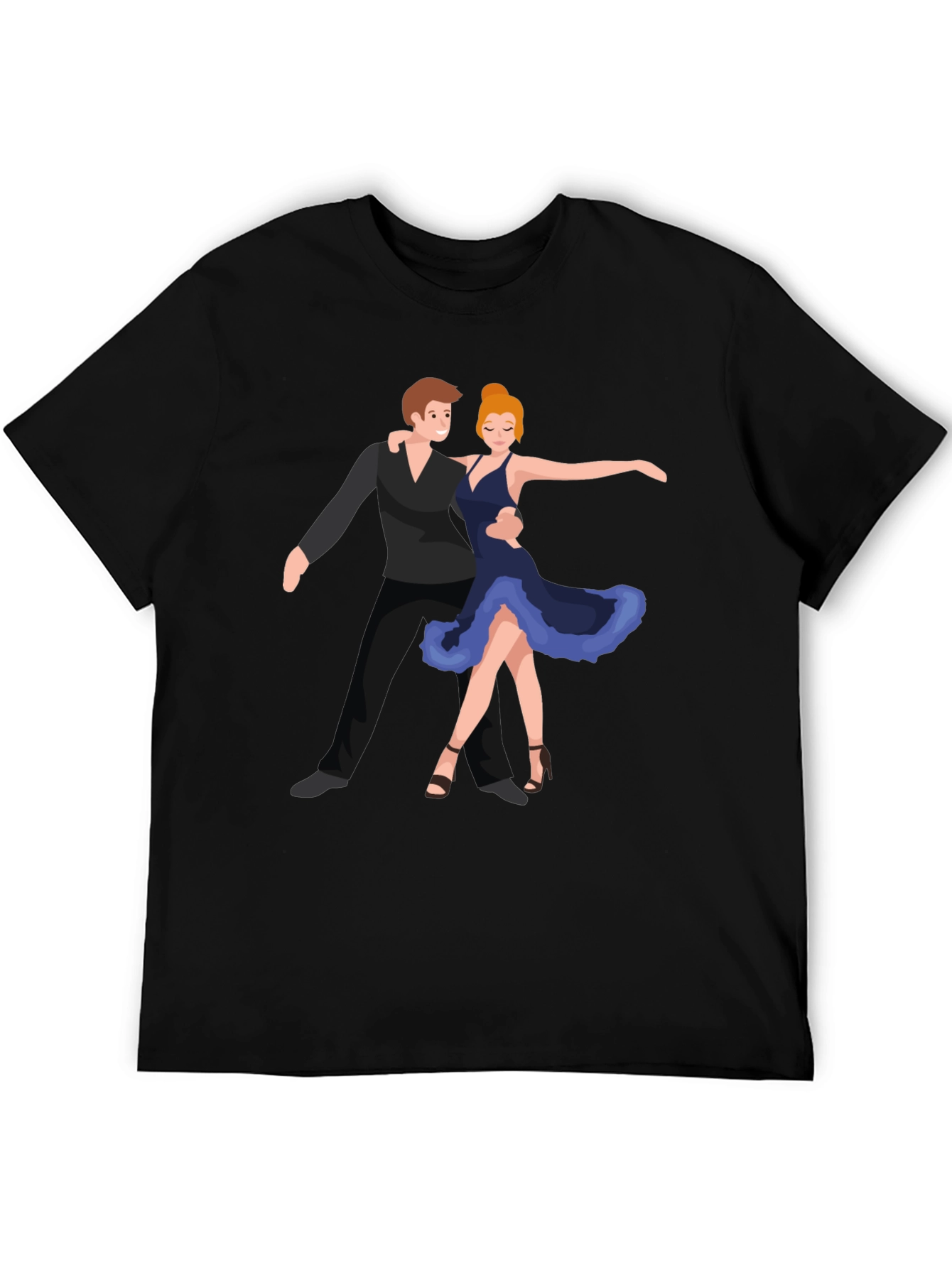 Dancing Duo Graphic Black Tee