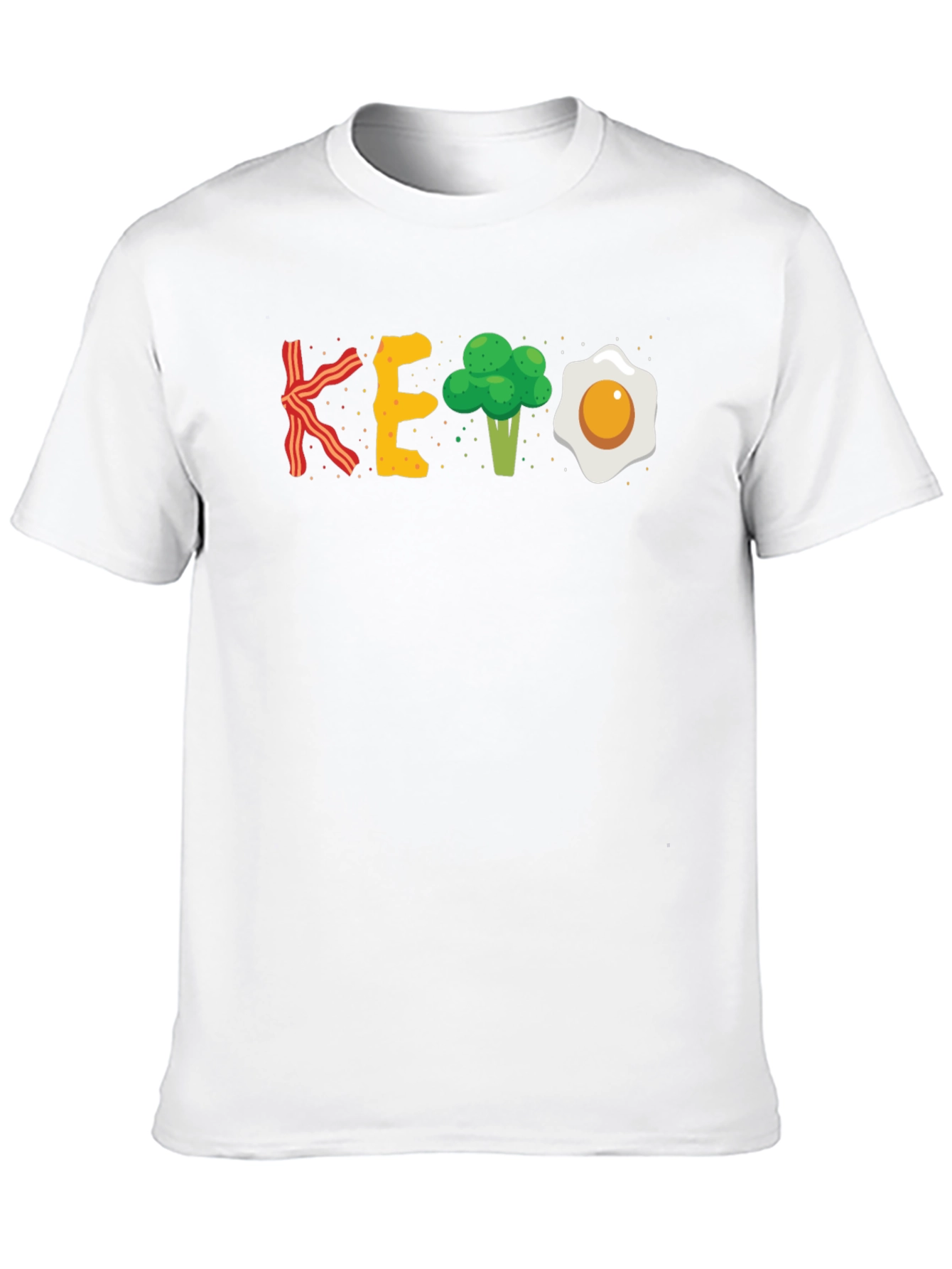 Keto Diet T-Shirt: Bacon Eggs Broccoli Funny Shirt