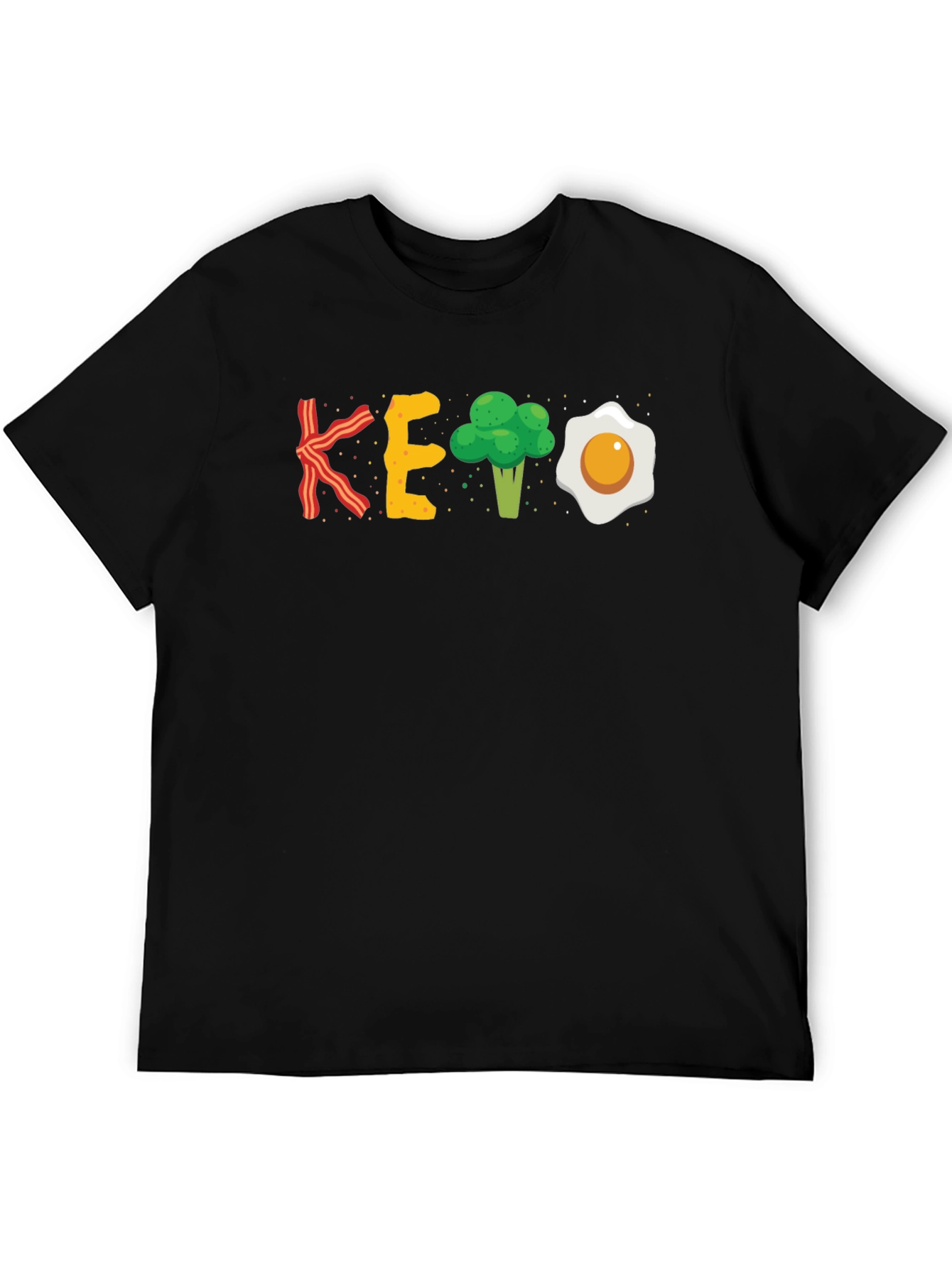 Keto Diet T-Shirt: Bacon Eggs Broccoli Funny Shirt