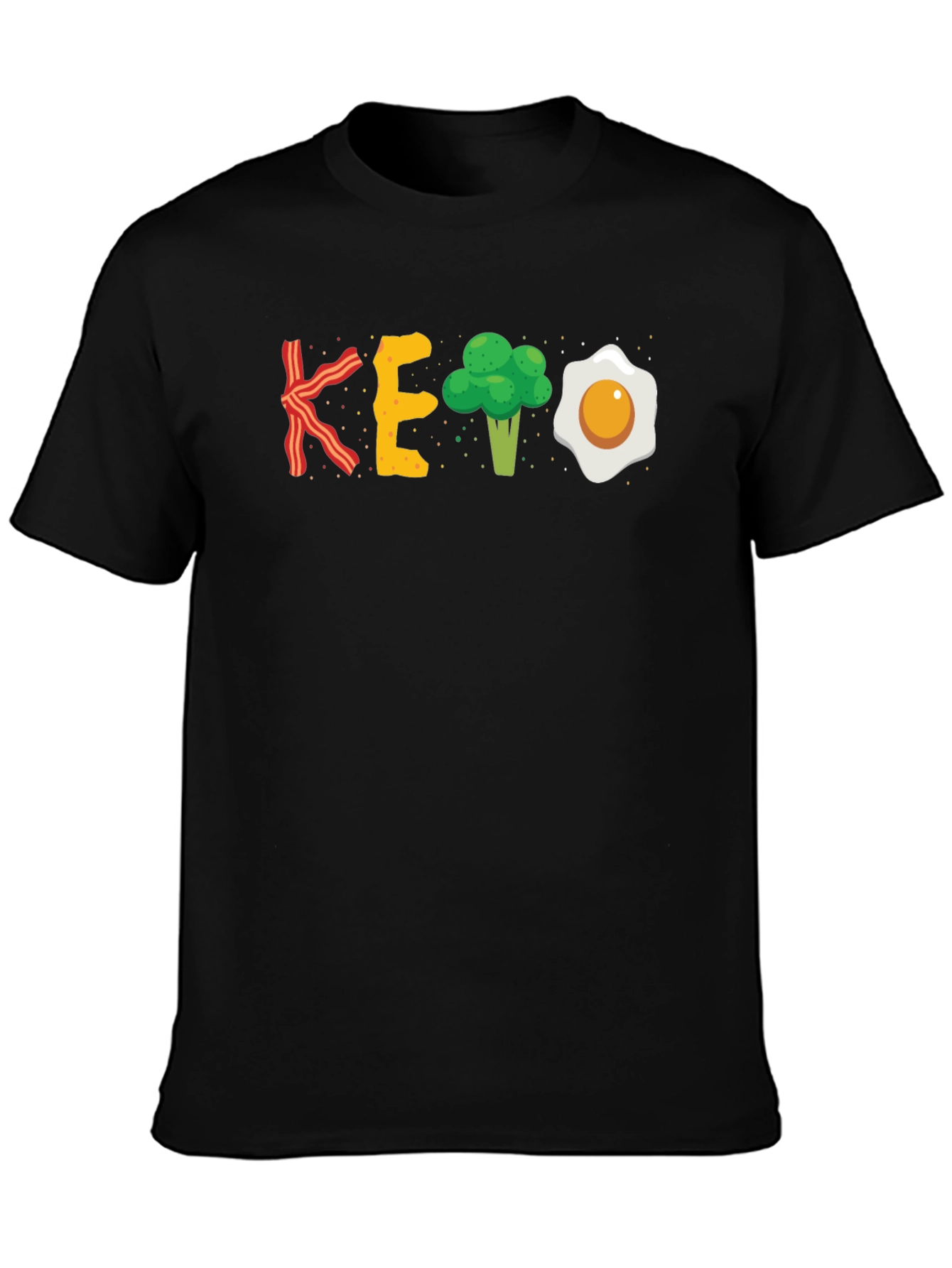 Keto Diet T-Shirt: Bacon Eggs Broccoli Funny Shirt
