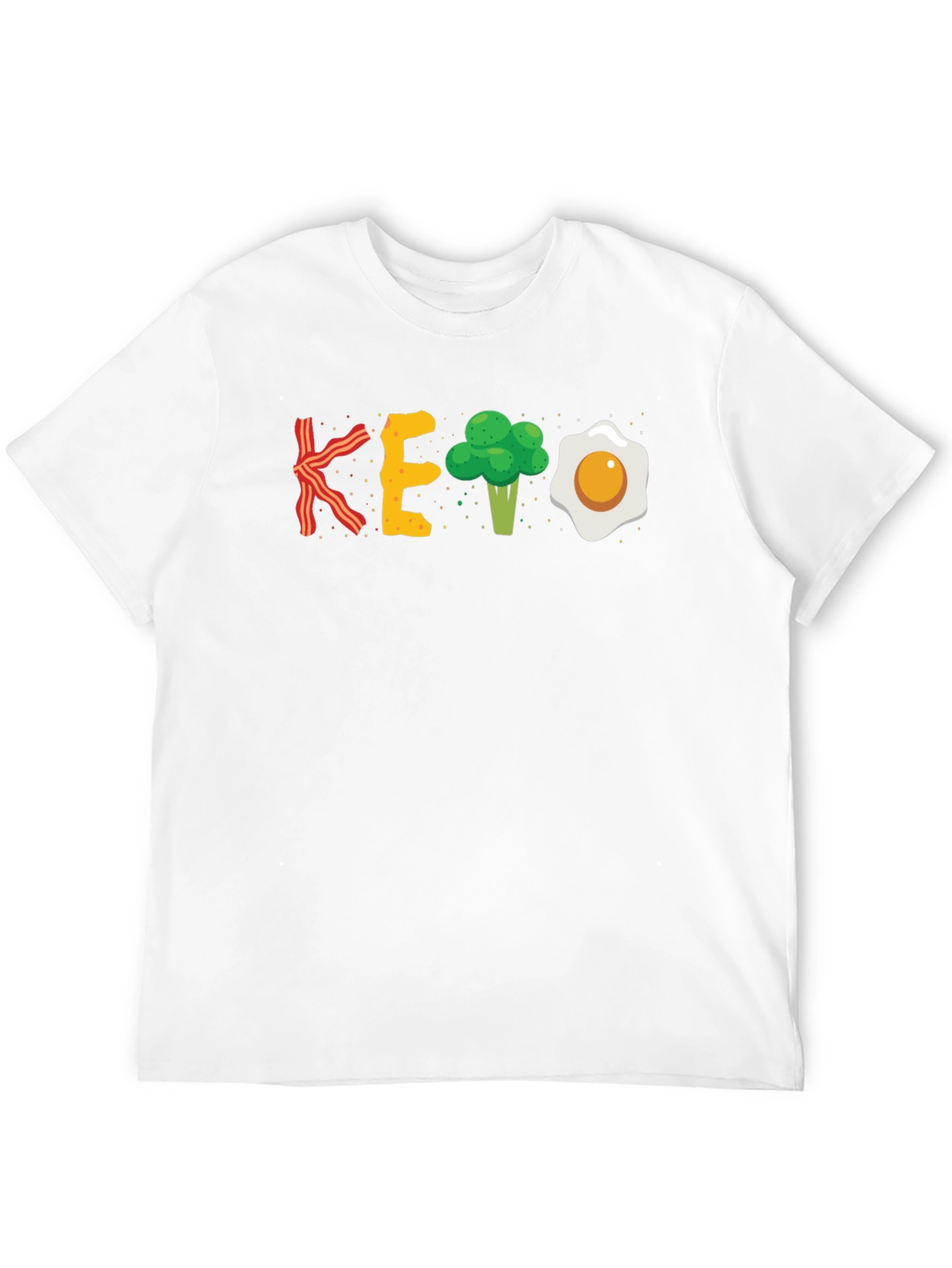 Keto Diet T-Shirt: Bacon Eggs Broccoli Funny Shirt