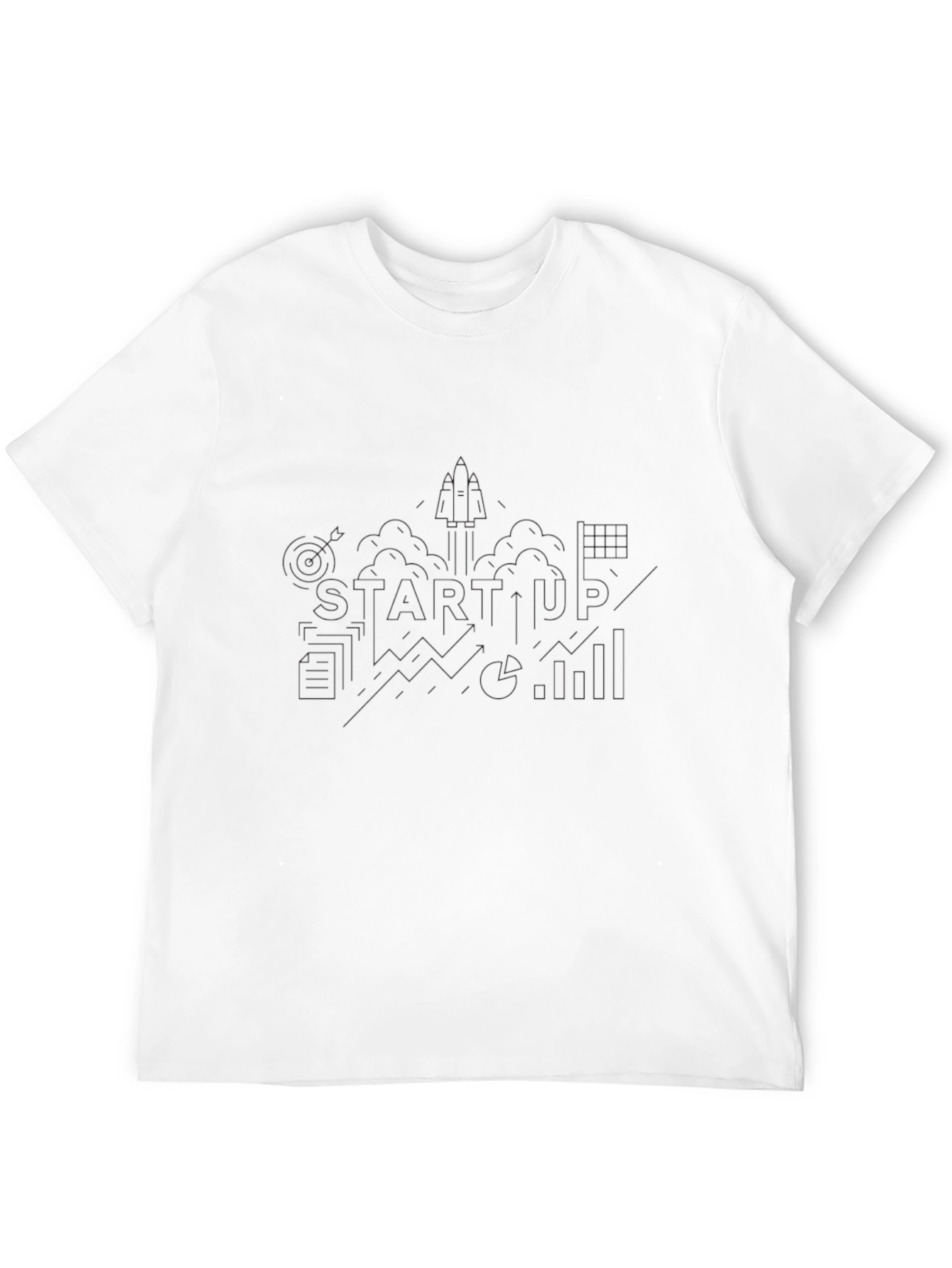 Mens Basic Black Crew Neck T-Shirt