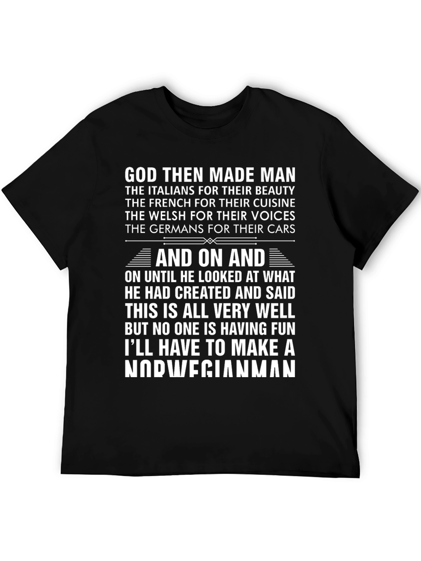 Norwegian Man T-Shirt - Funny Novelty Tee