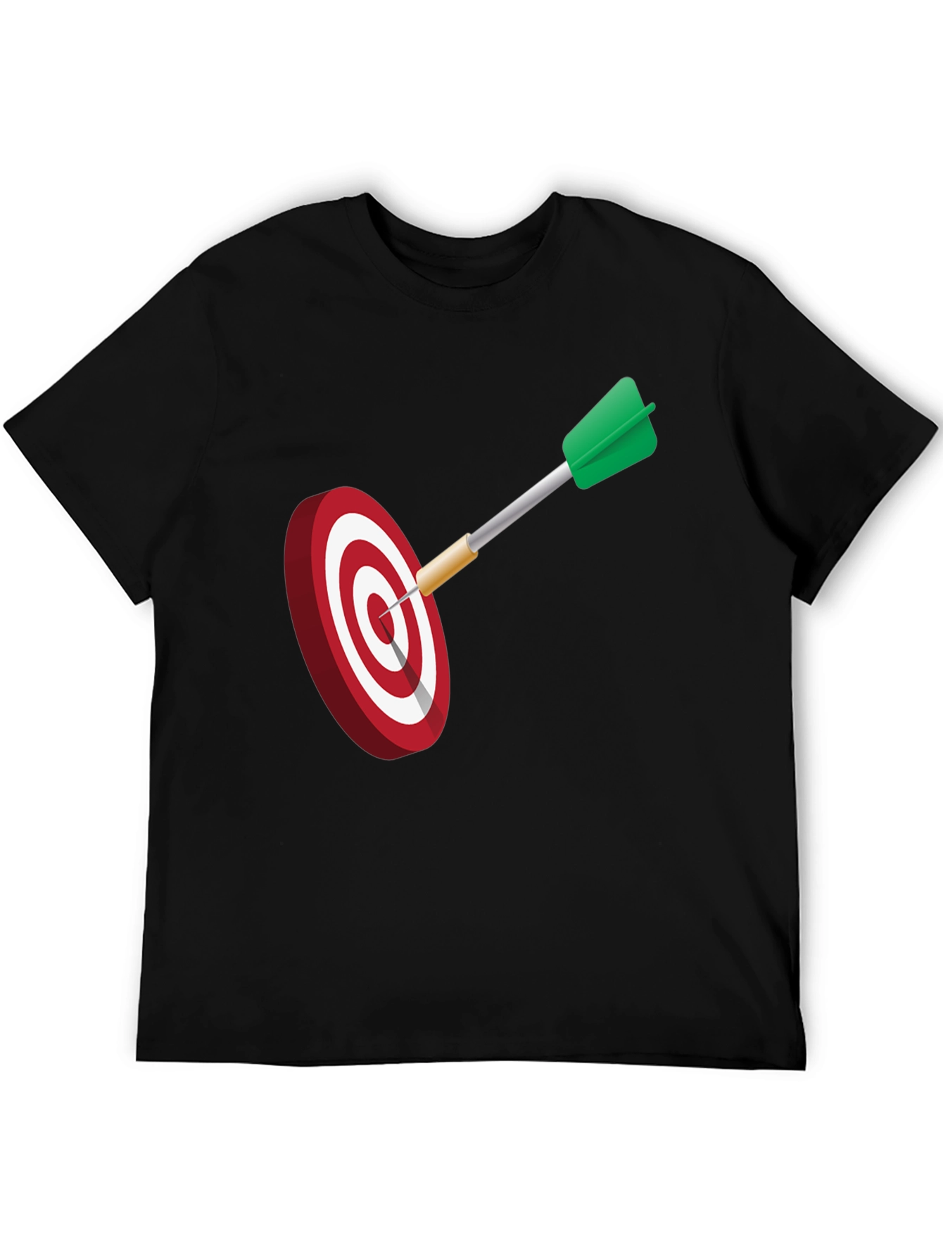 Dart Target Graphic Tee - Black Cotton Blend Shirt