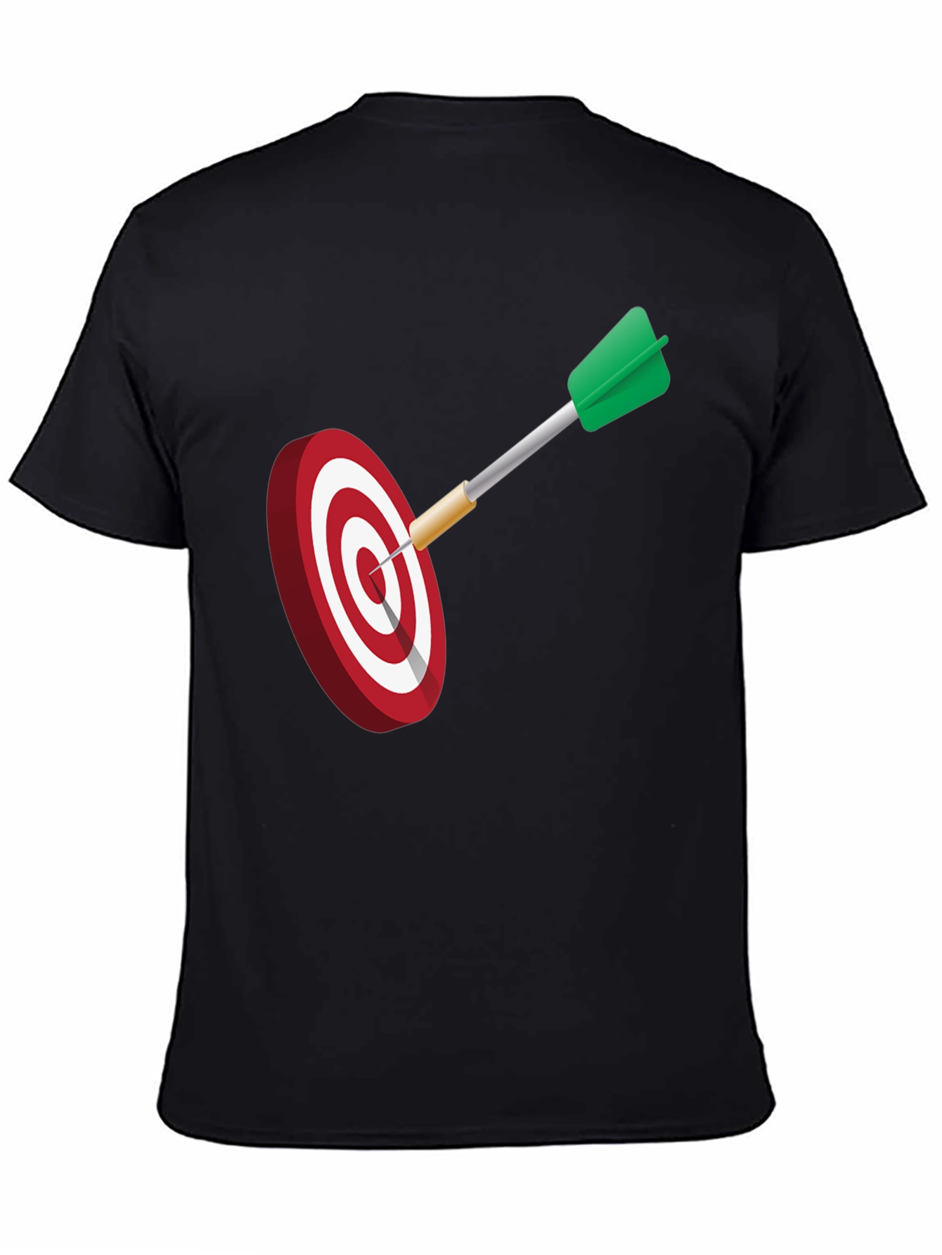 Dart Target Graphic Tee - Black Cotton Blend Shirt