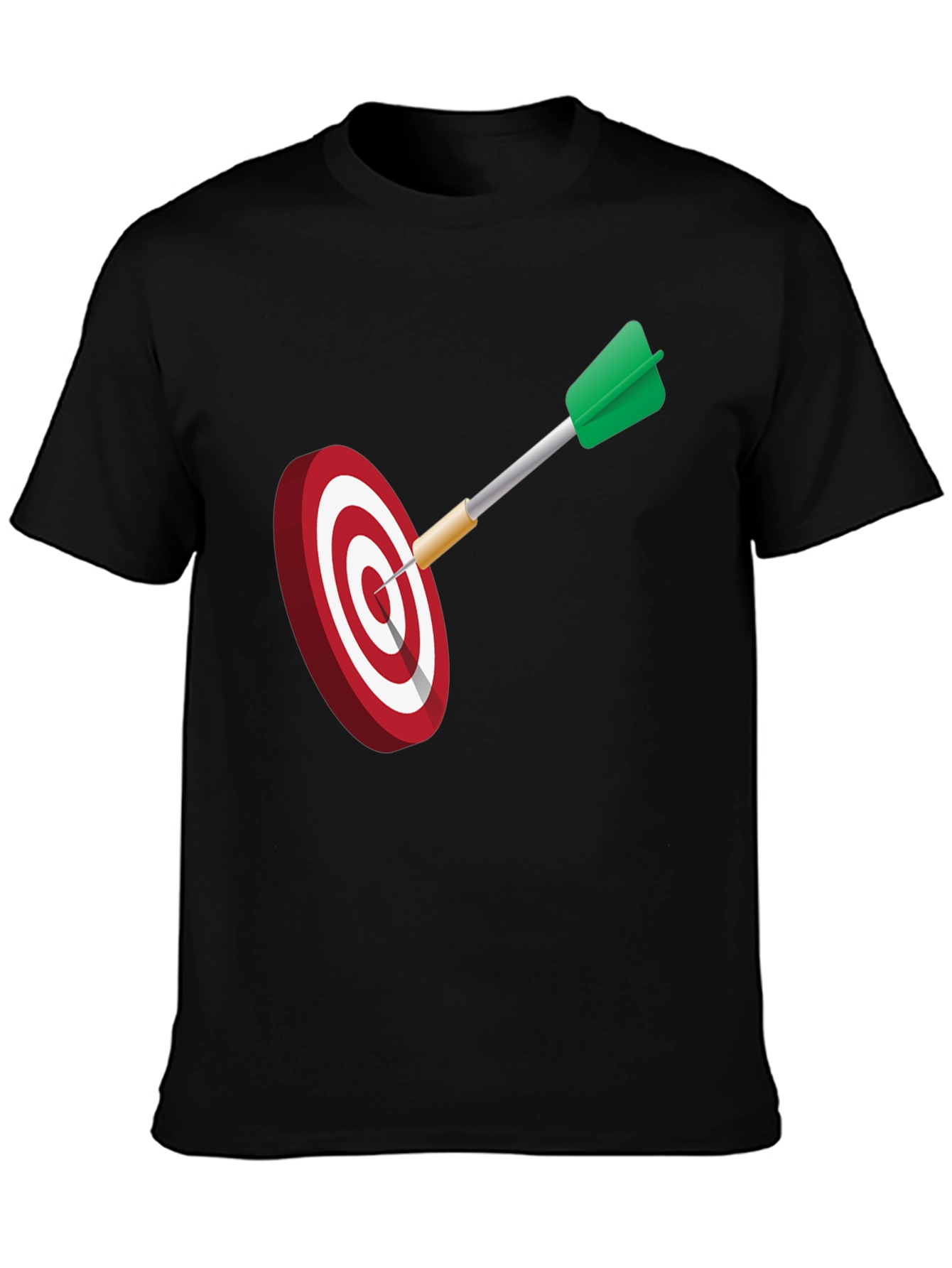 Dart Target Graphic Tee - Black Cotton Blend Shirt