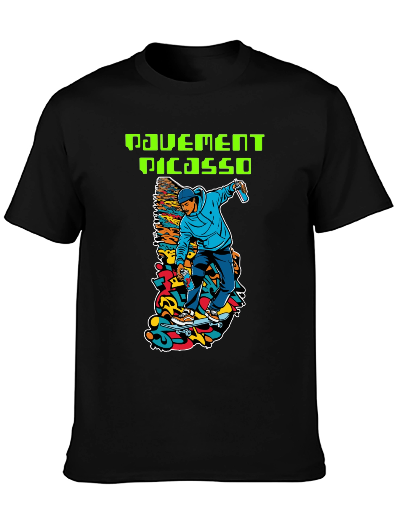 Pavement Picasso Skateboarder Graphic T-Shirt