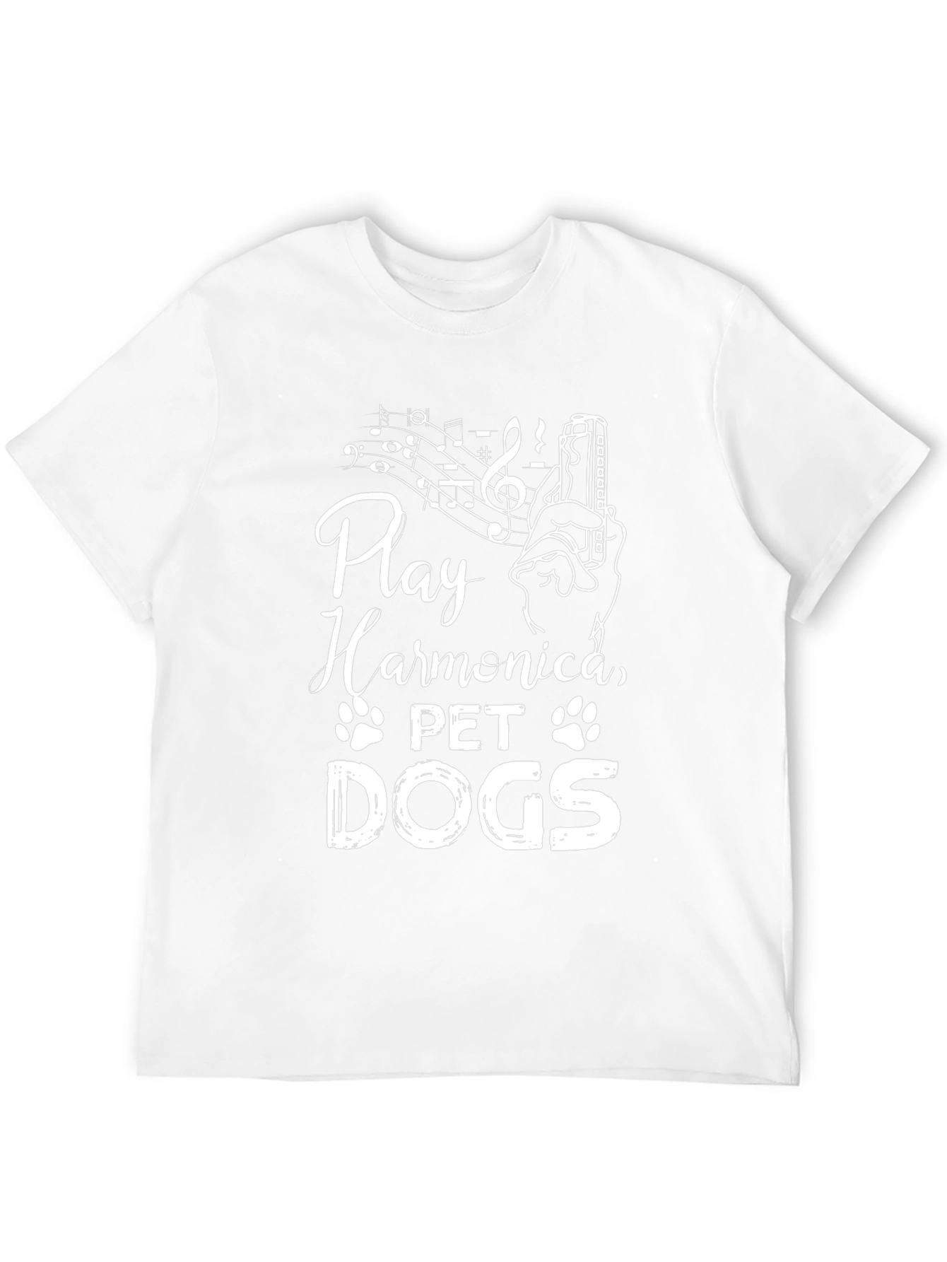 Play Harmonica Pet Dogs Graphic Tee