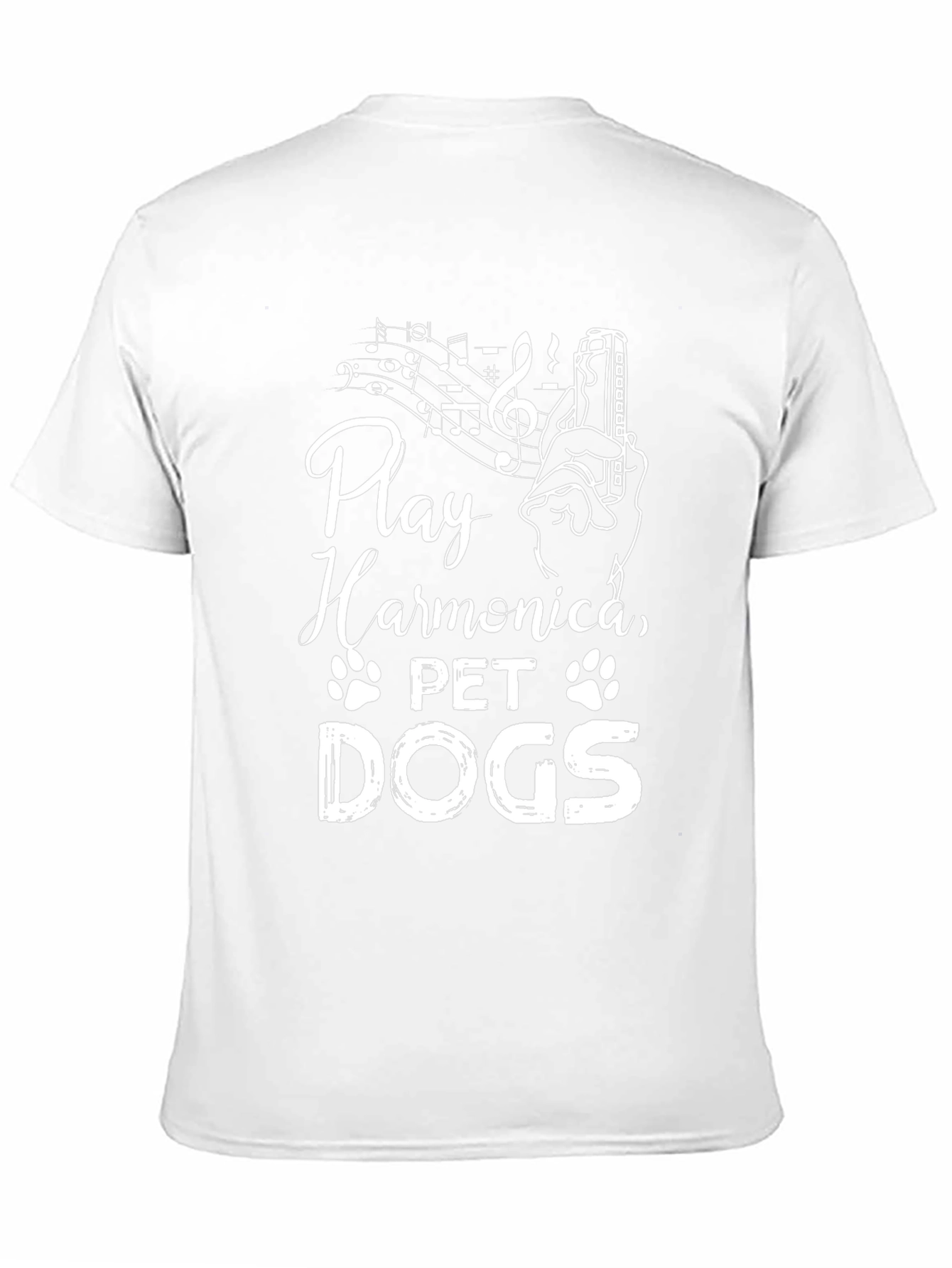 Play Harmonica Pet Dogs Graphic Tee