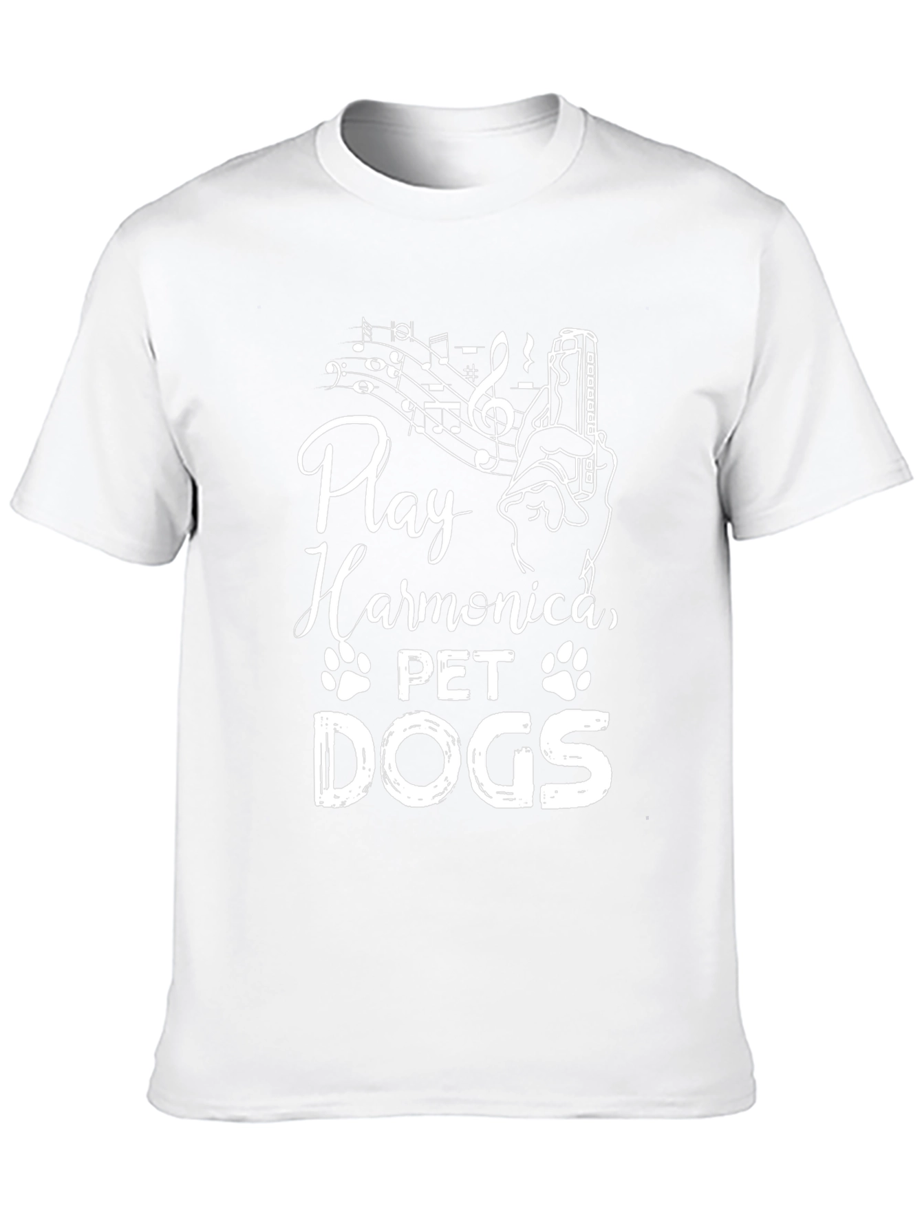 Play Harmonica Pet Dogs Graphic Tee