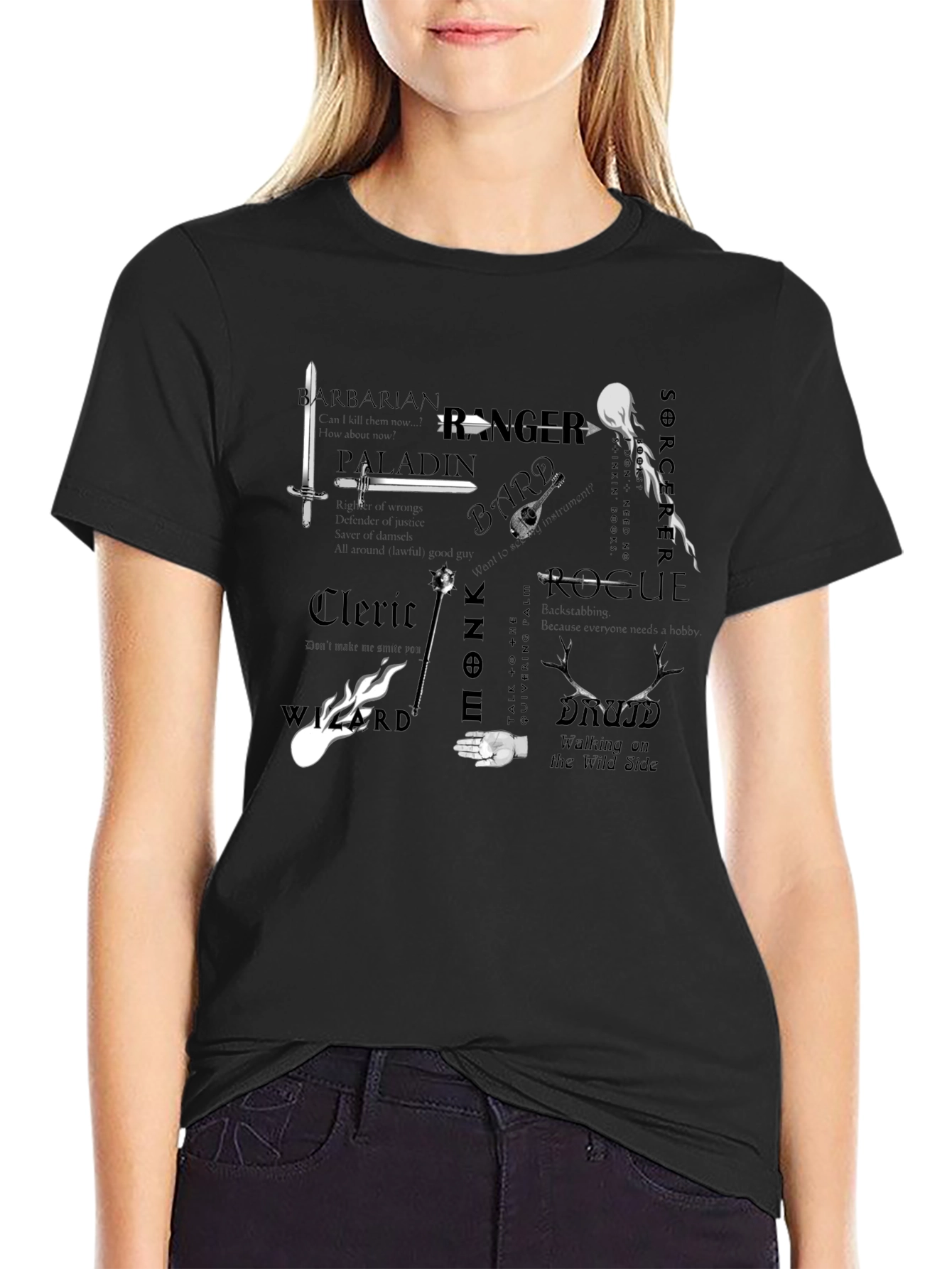 D&D Class T-Shirt: Barbarian Paladin Rogue & More