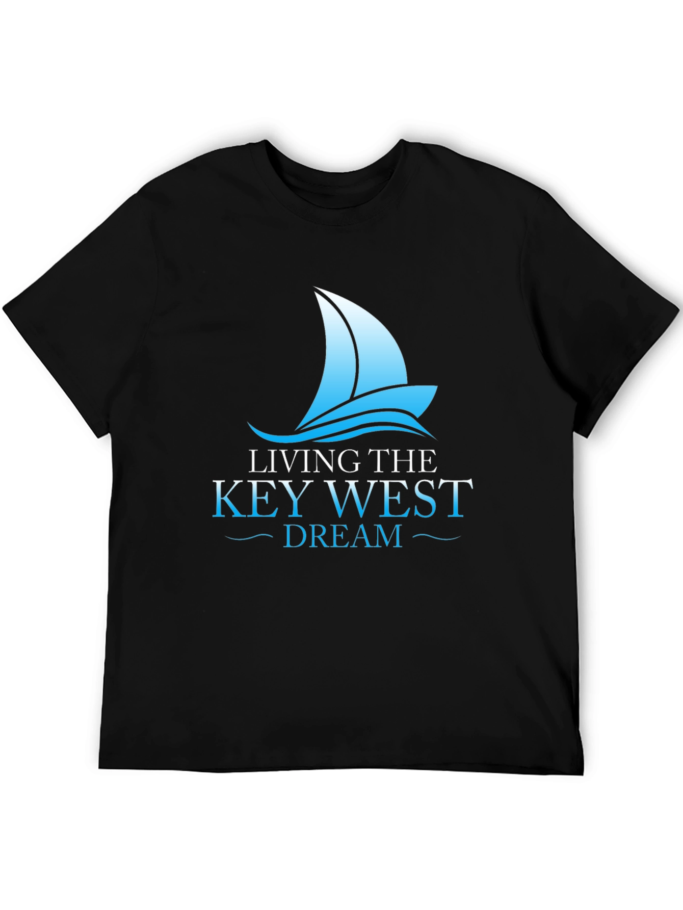 Living the Key West Dream T-Shirt - Sailboat Graphic