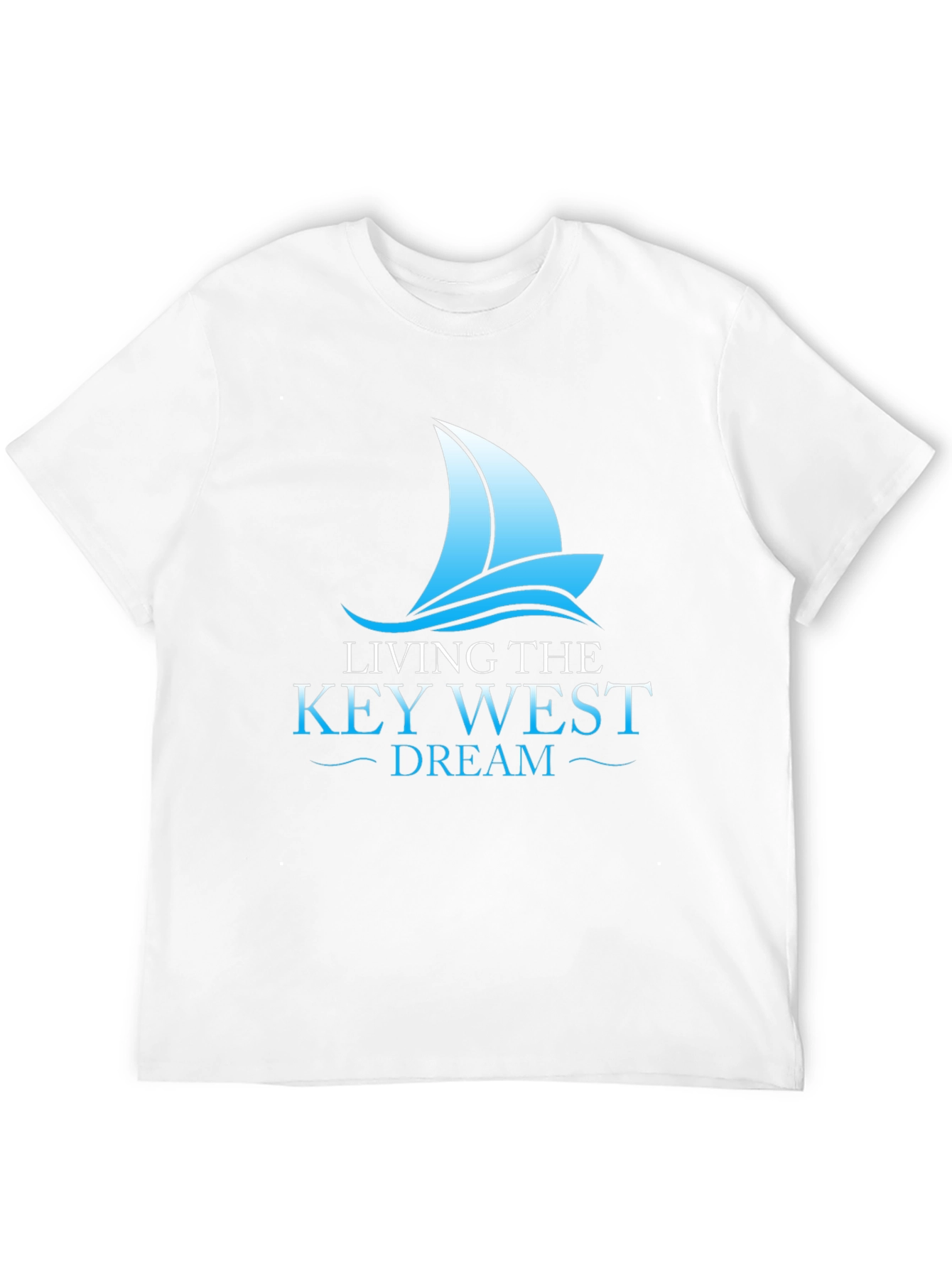 Living the Key West Dream T-Shirt - Sailboat Graphic
