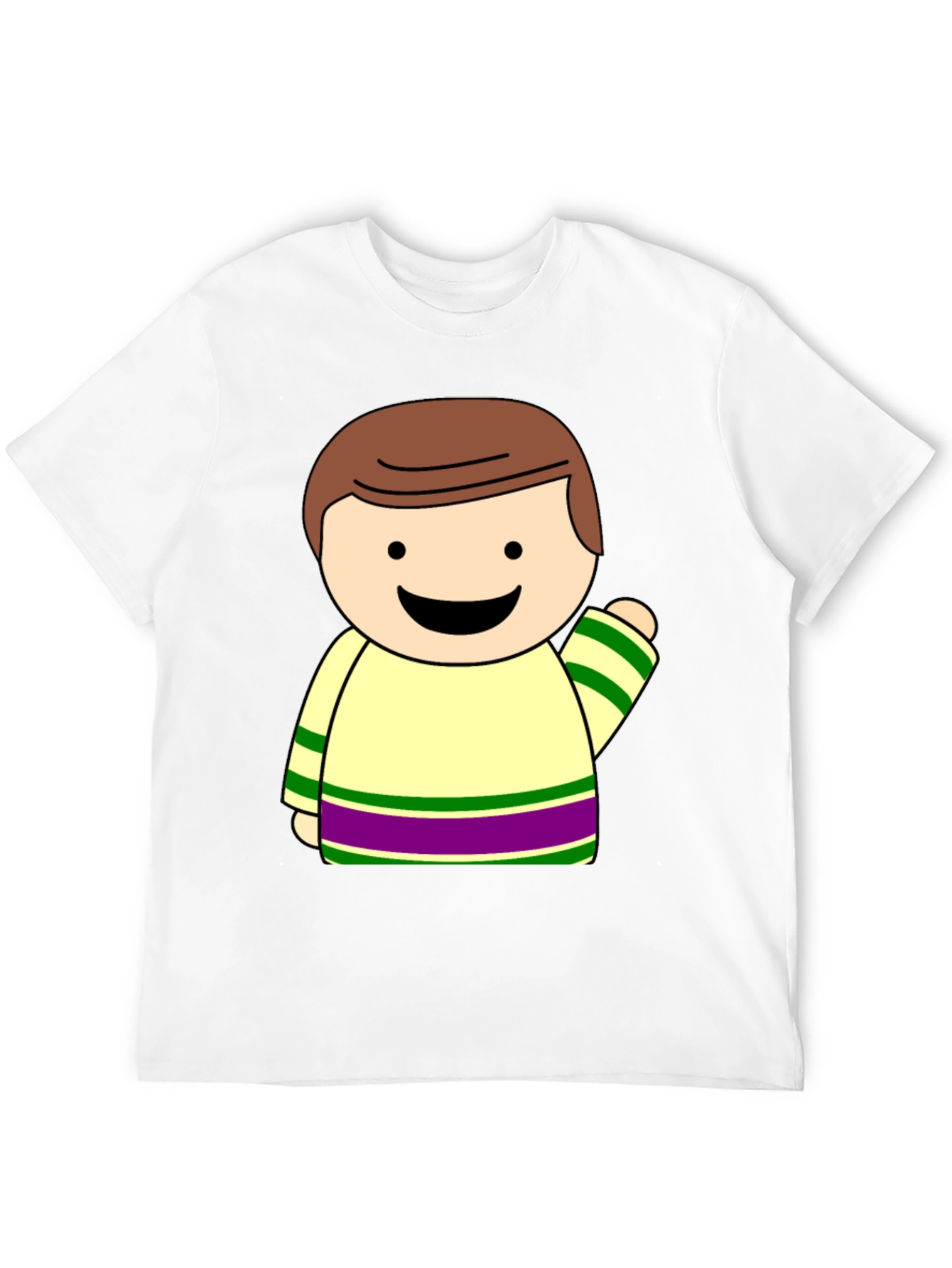 Cartoon Character Graphic Black T-Shirt