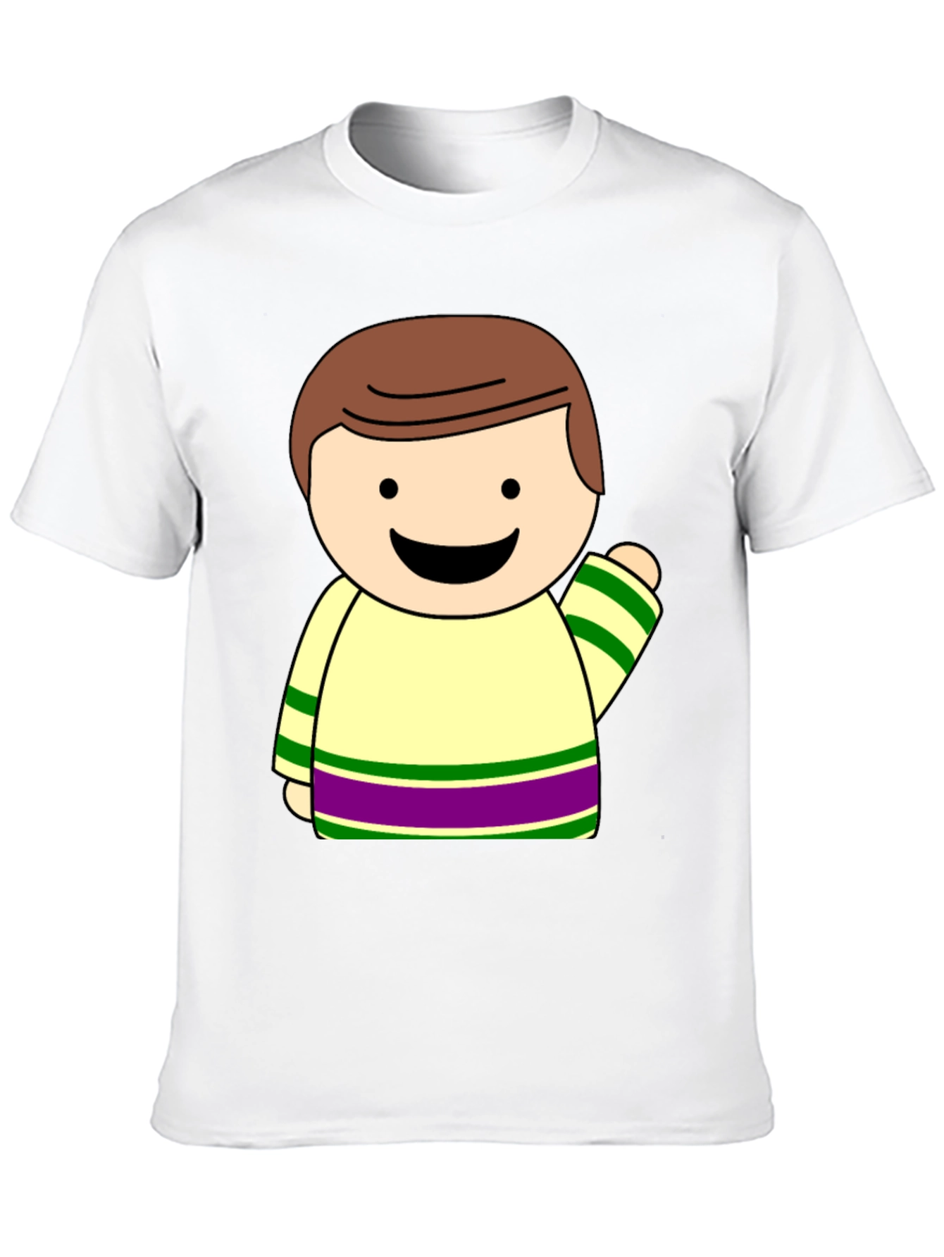 Cartoon Character Graphic Black T-Shirt