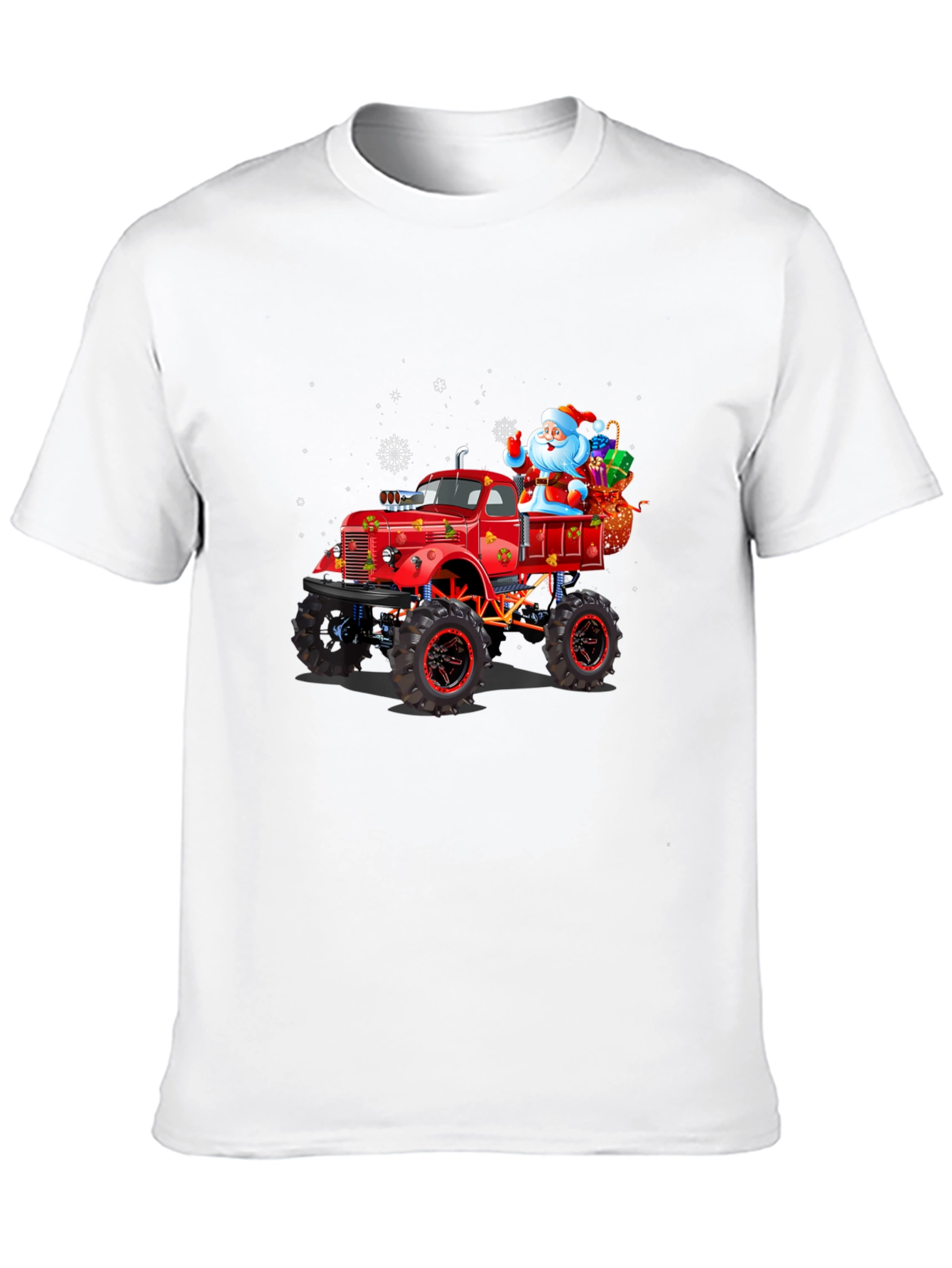 Christmas Monster Truck Santa T-Shirt