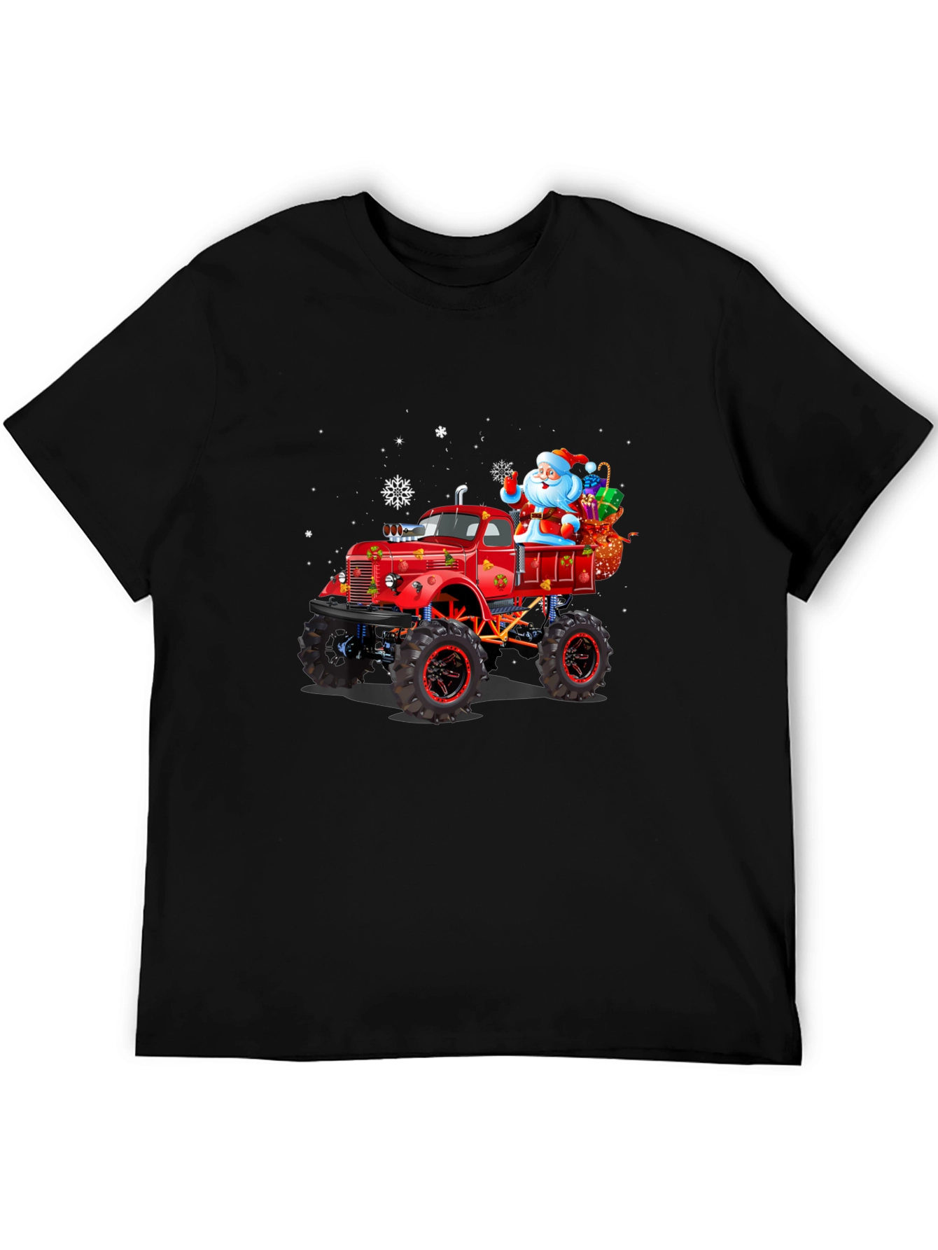Christmas Monster Truck Santa T-Shirt