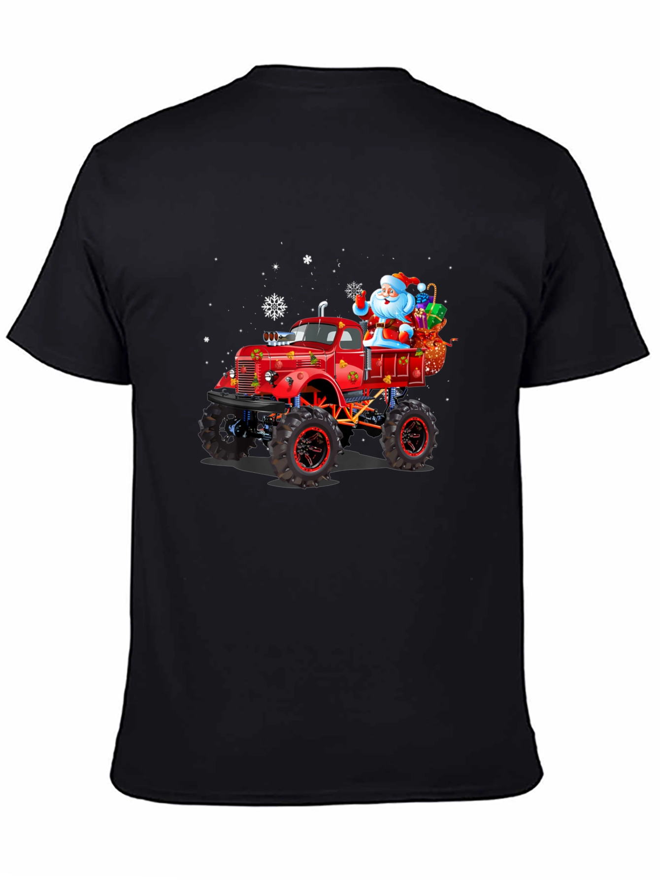 Christmas Monster Truck Santa T-Shirt