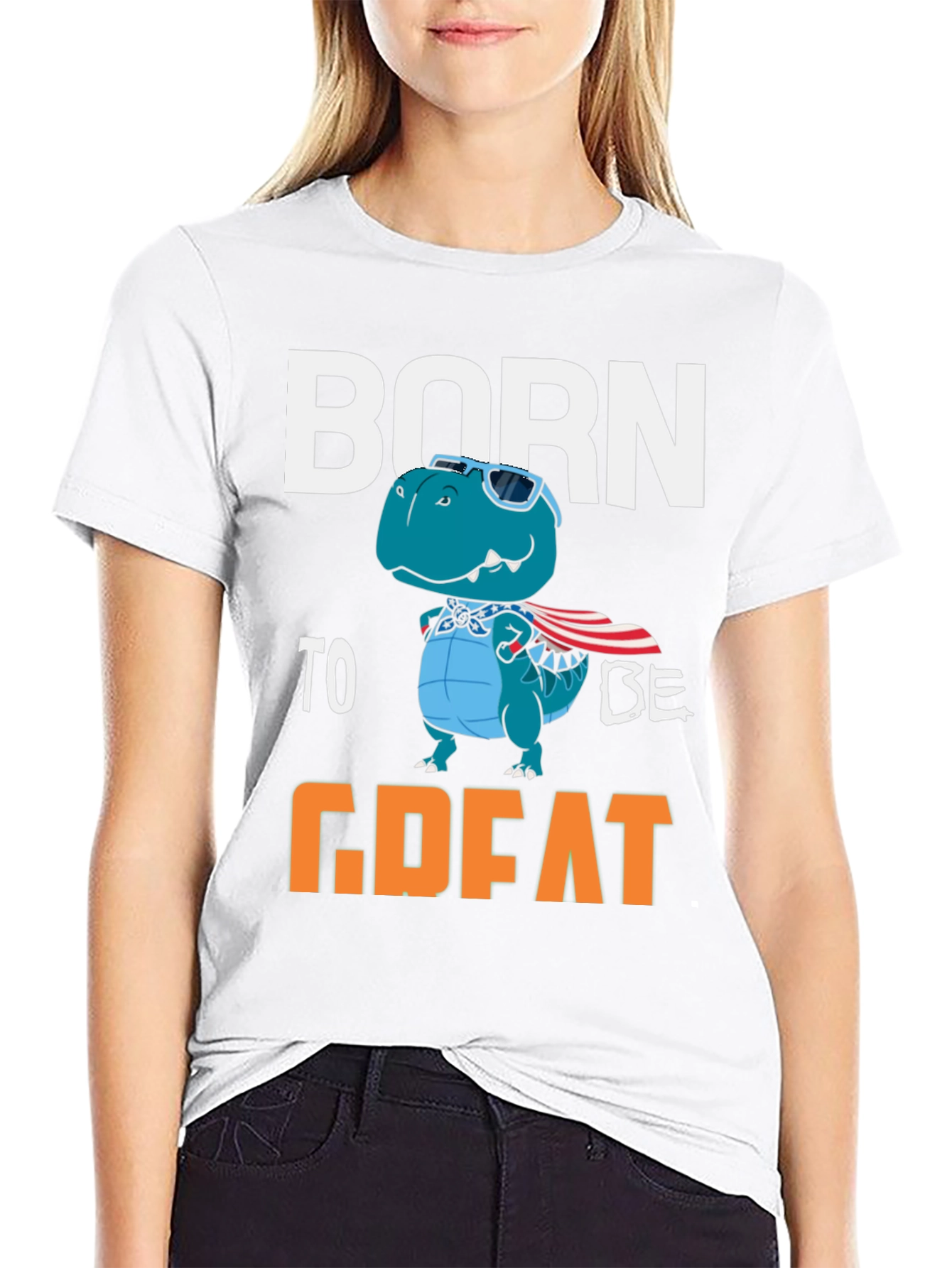 Born to be Great Dinosaur Graphic Tee