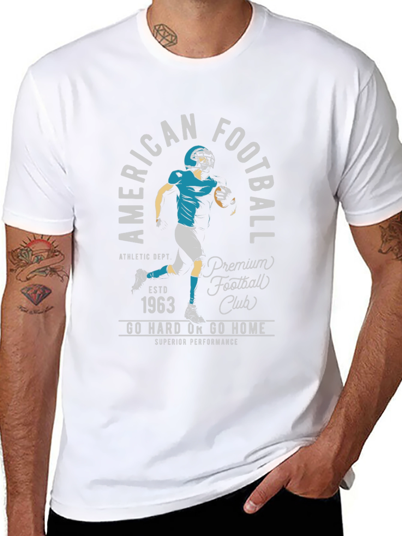American Football Club Black Graphic T-Shirt