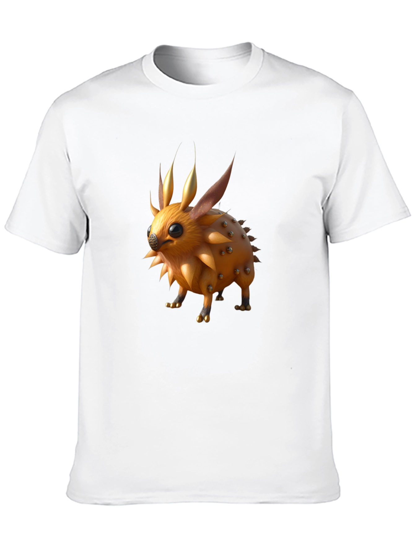 Spiky Creature Graphic Tee - Unisex Black T-Shirt