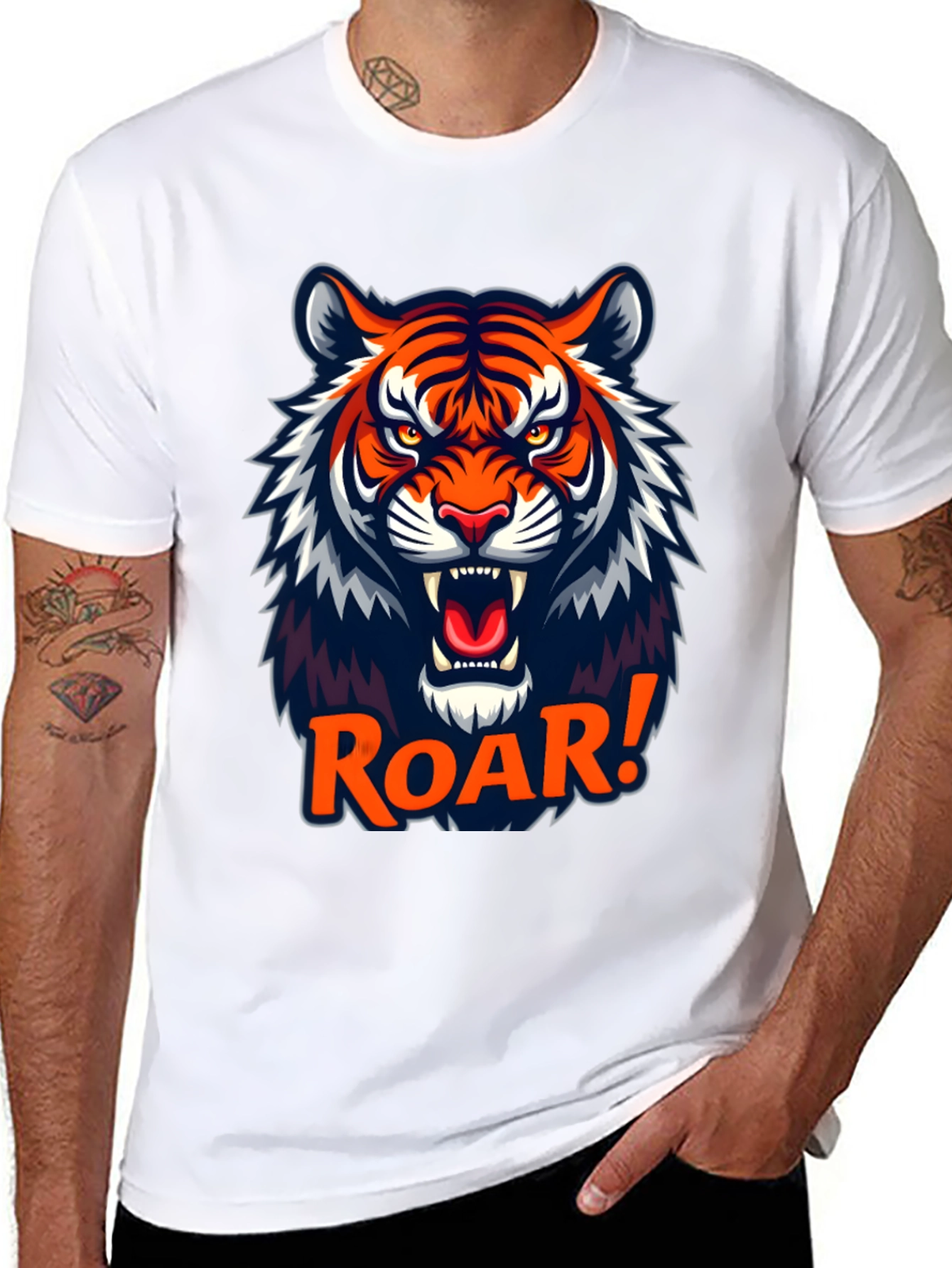Roaring Tiger Graphic Tee - Black