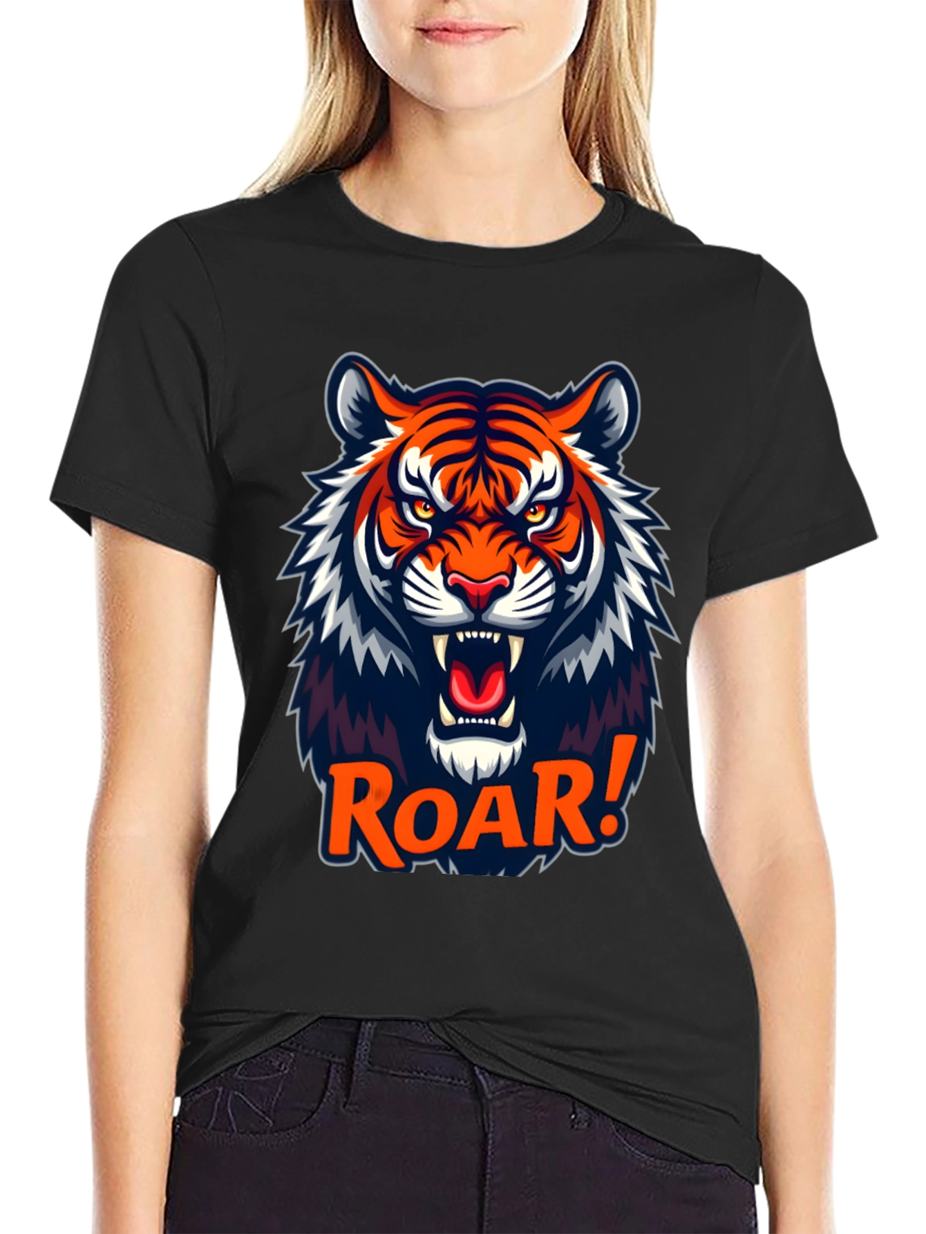 Roaring Tiger Graphic Tee - Black