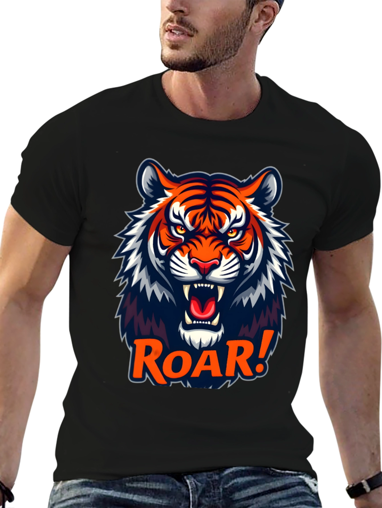 Roaring Tiger Graphic Tee - Black