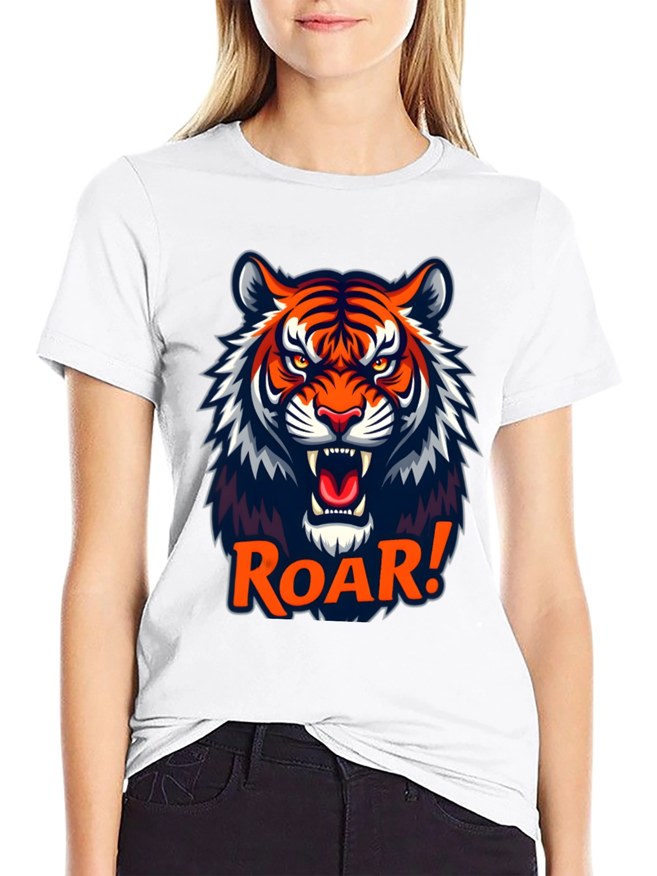 Roaring Tiger Graphic Tee - Black