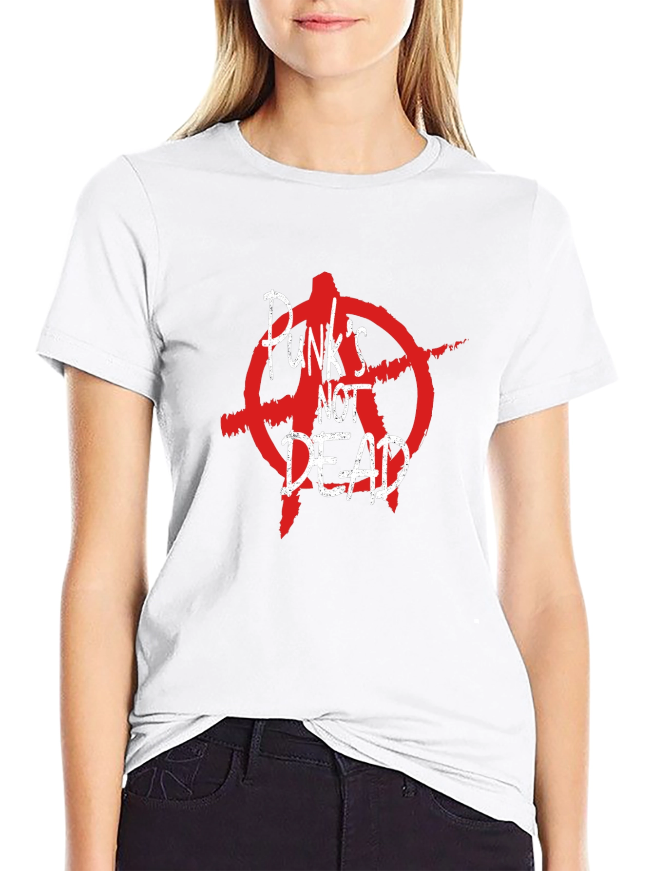 Punks Not Dead Graphic T-Shirt - Anarchy Symbol