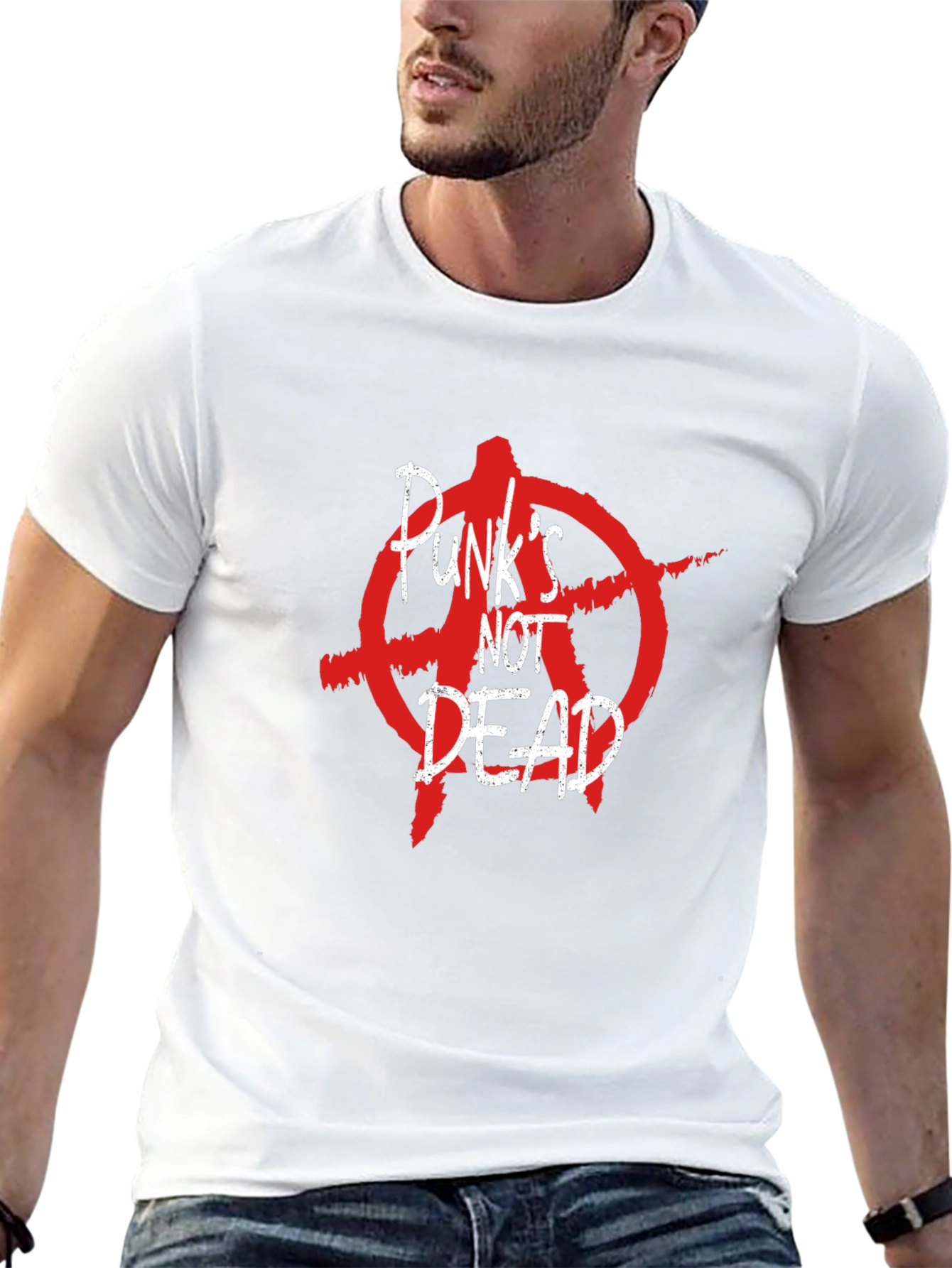 Punks Not Dead Graphic T-Shirt - Anarchy Symbol