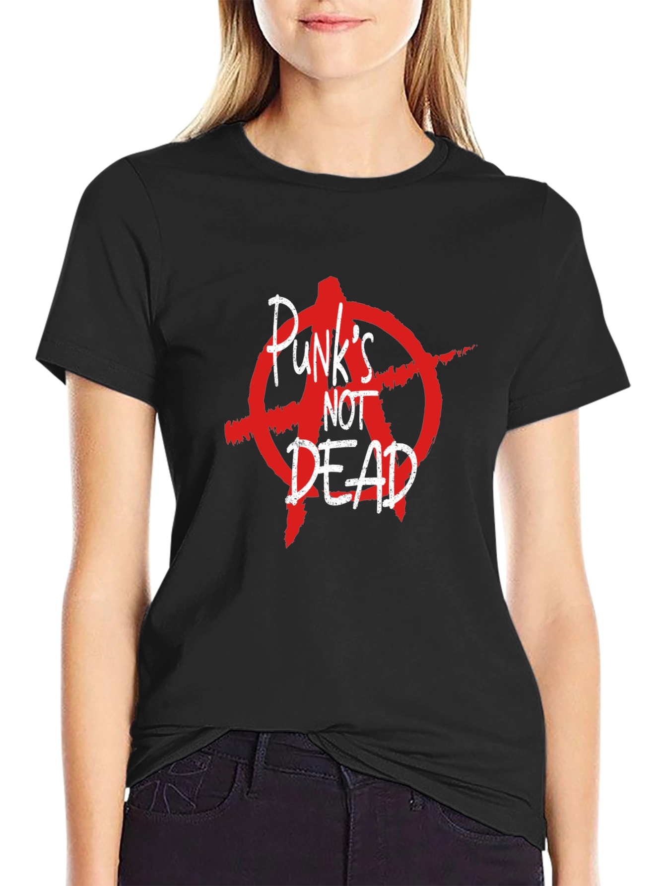 Punks Not Dead Graphic T-Shirt - Anarchy Symbol