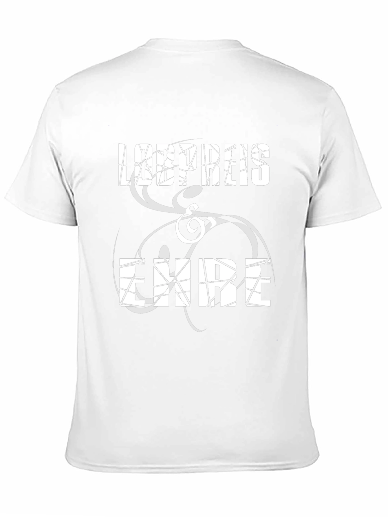 Abstract Text Print Black Tee