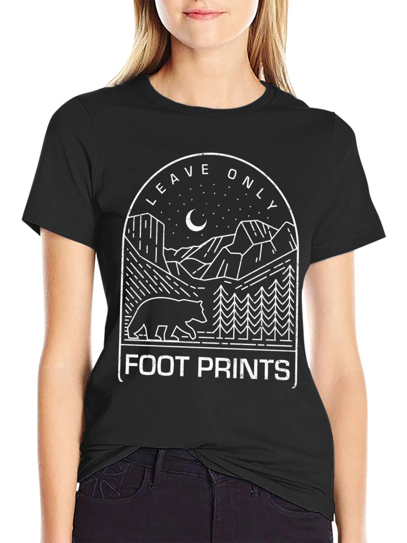 Leave Only Footprints Graphic T-Shirt