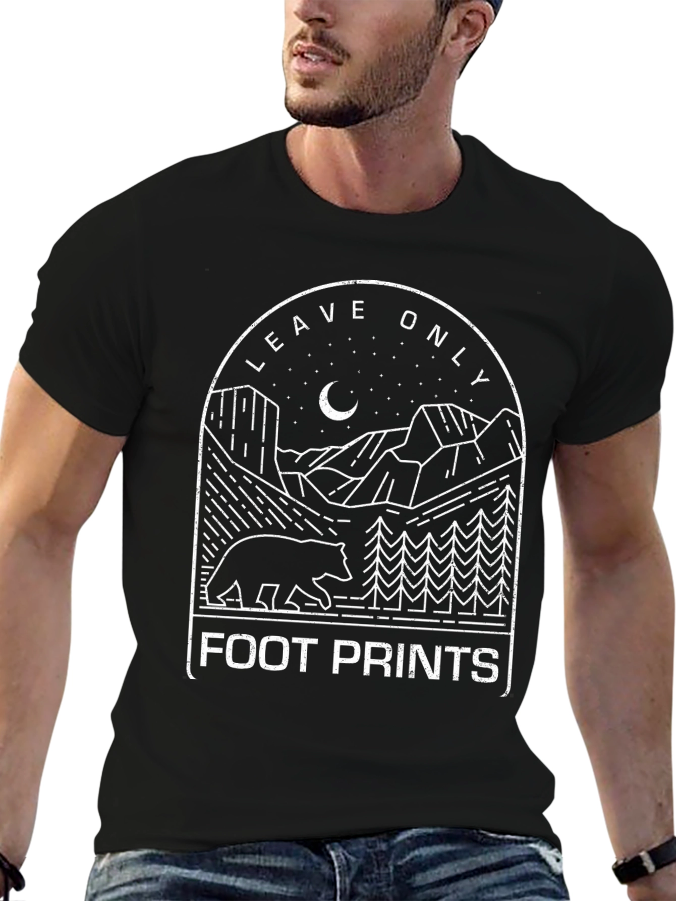 Leave Only Footprints Graphic T-Shirt