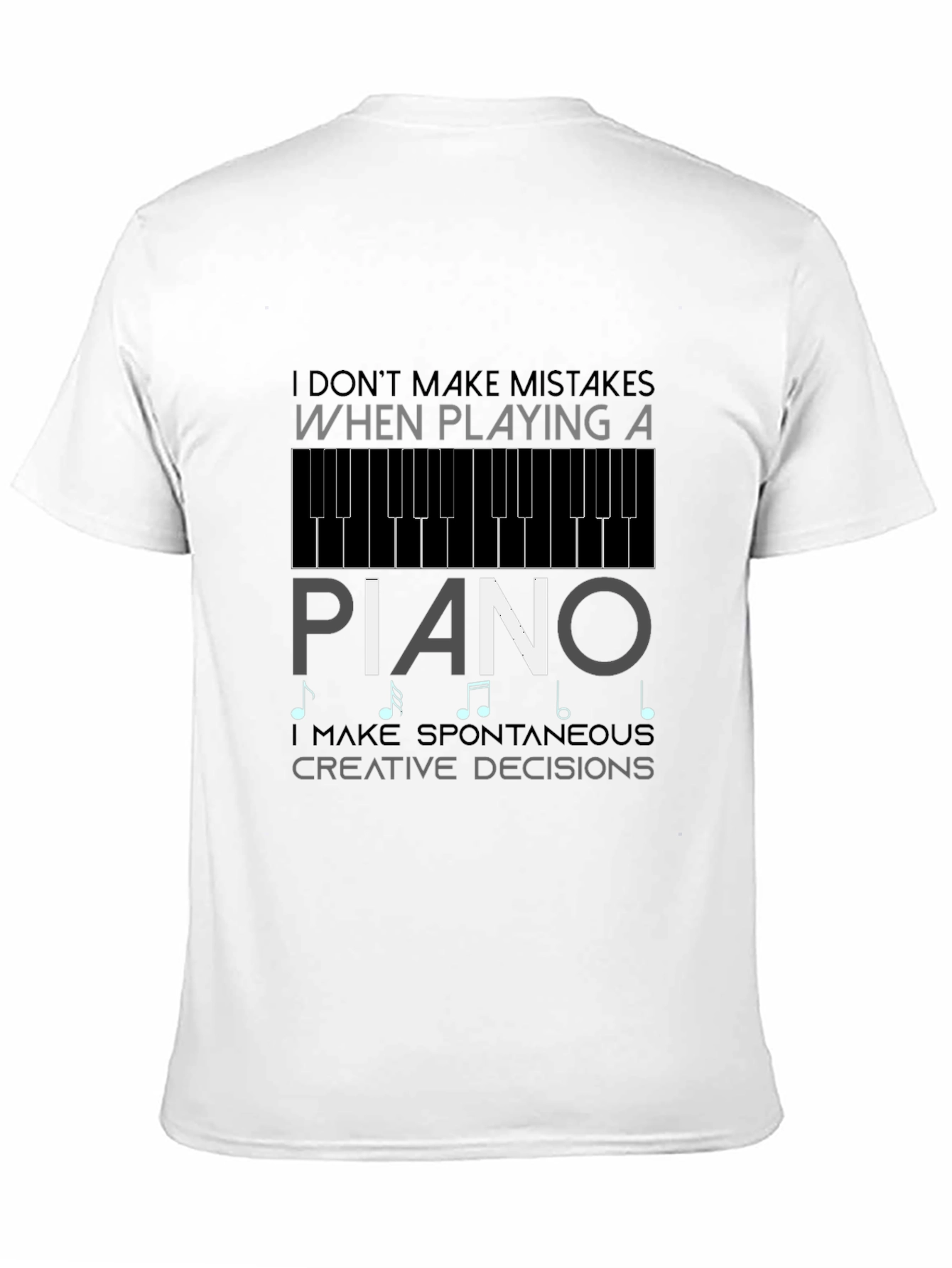 Piano Player Graphic T-Shirt - Spontaneous Creative Decisions