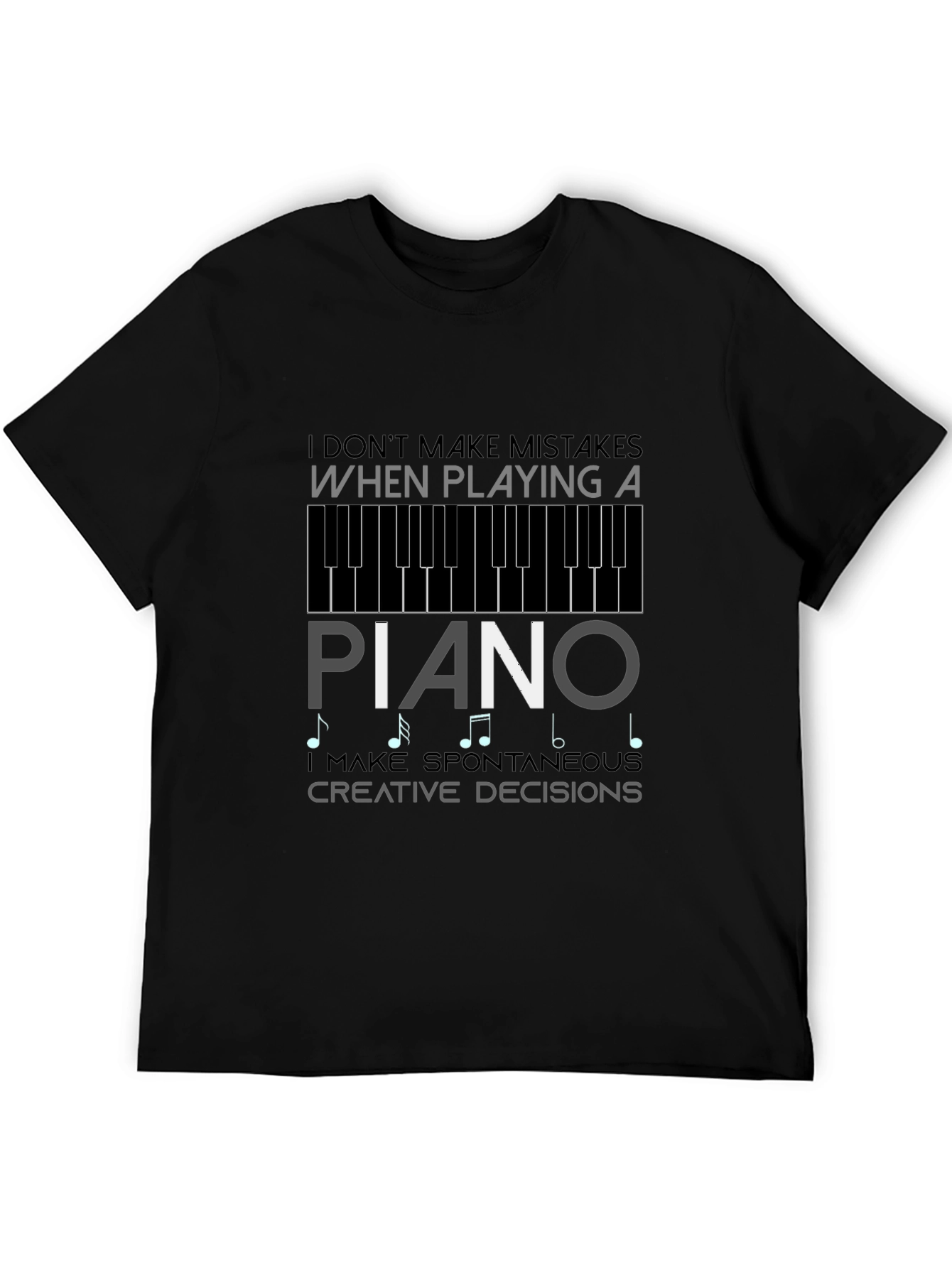 Piano Player Graphic T-Shirt - Spontaneous Creative Decisions