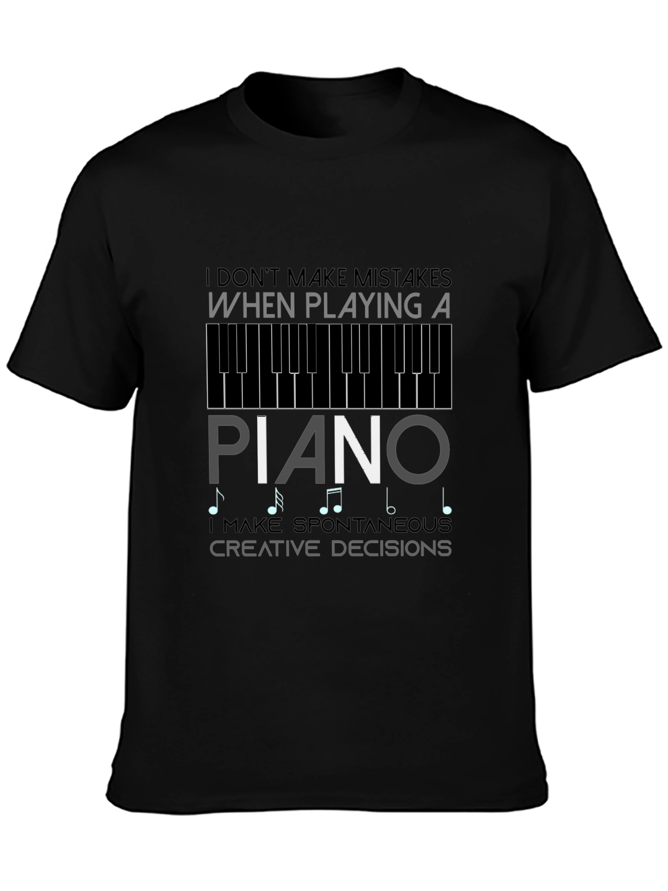 Piano Player Graphic T-Shirt - Spontaneous Creative Decisions