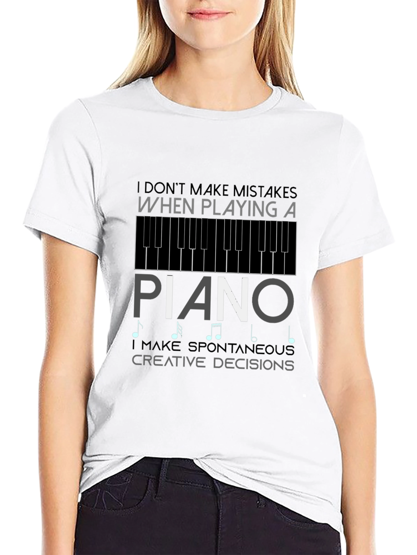 Piano Player Graphic T-Shirt - Spontaneous Creative Decisions